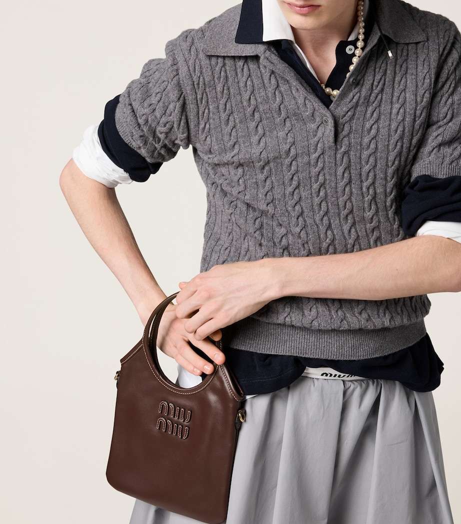 Leather Ivy Top-Handle Bag F0NBL Image 5