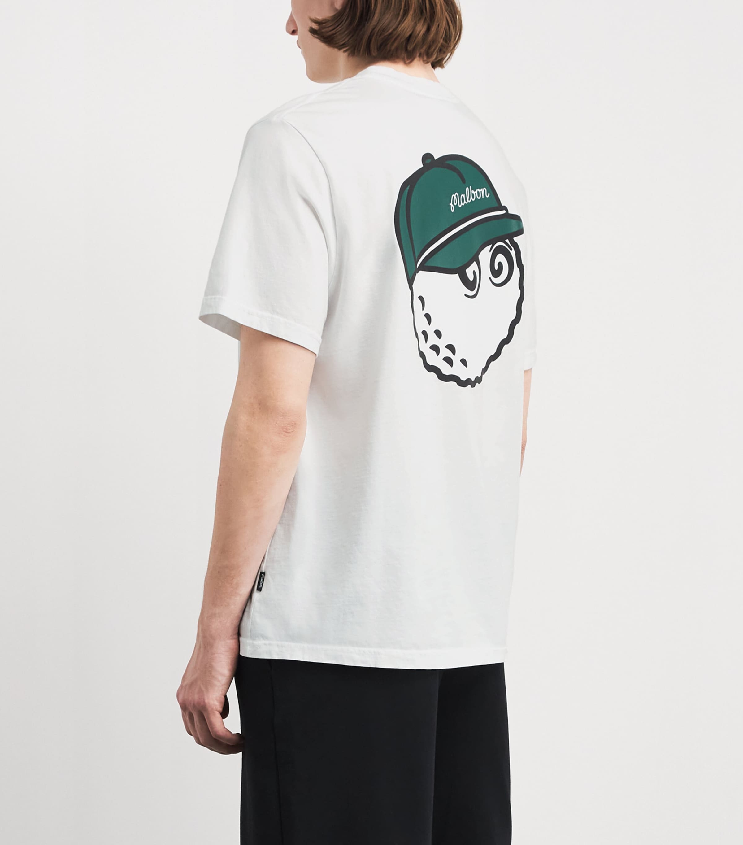 Malbon Mens Cotton Bermuda Baldwin T-Shirt White Image 5