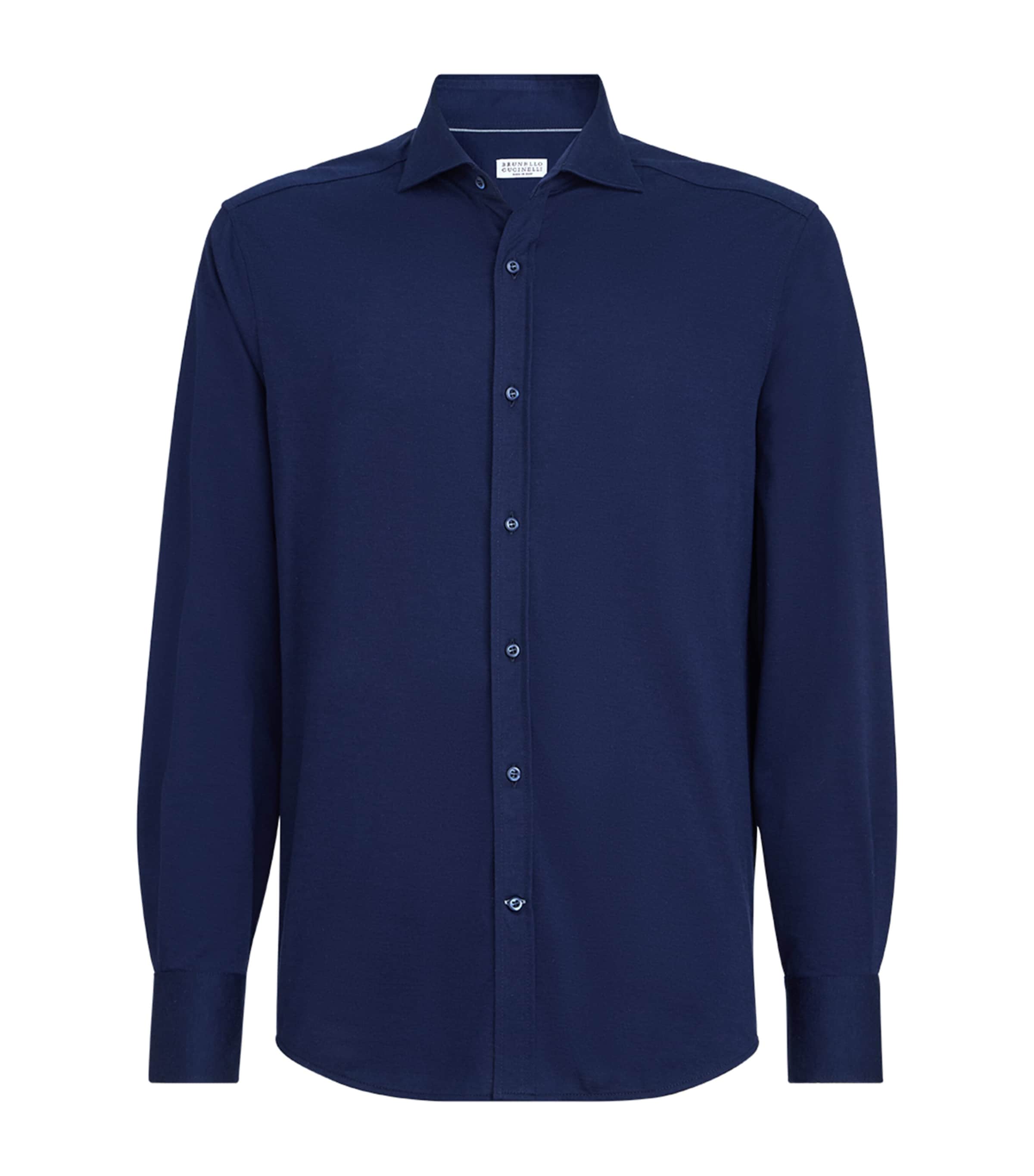 Brunello Cucinelli Mens Cotton Piqué Shirt Image 1