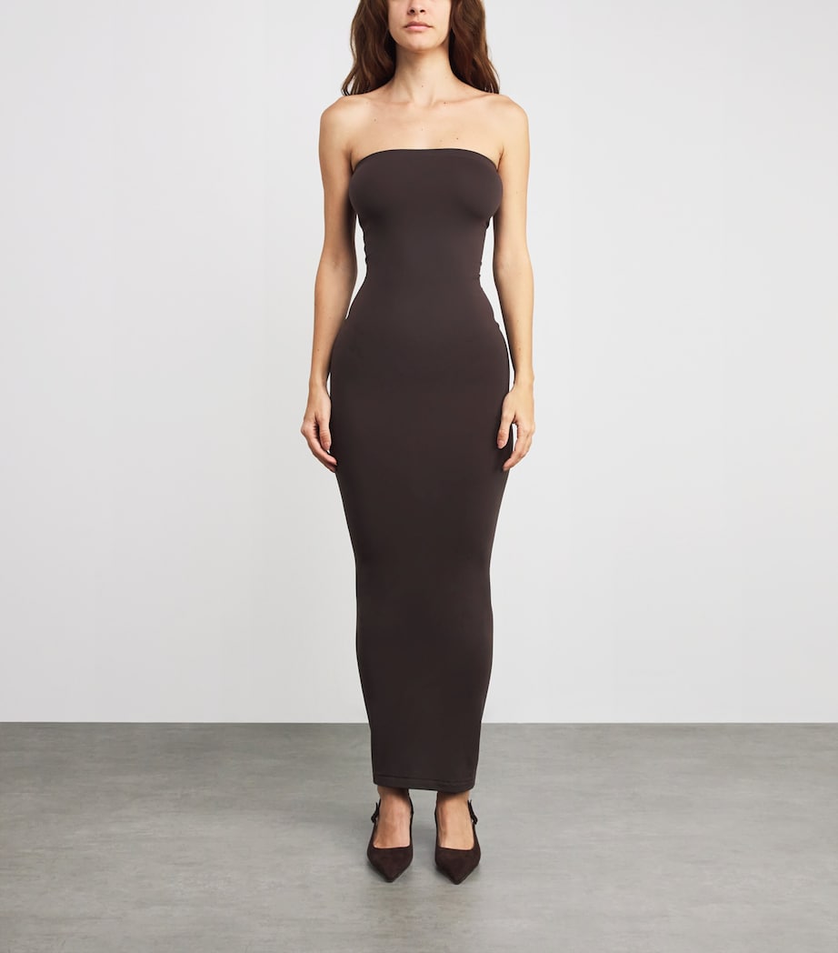 Strapless Fatal Midi Dress 4870 DARK WOOD Image 4
