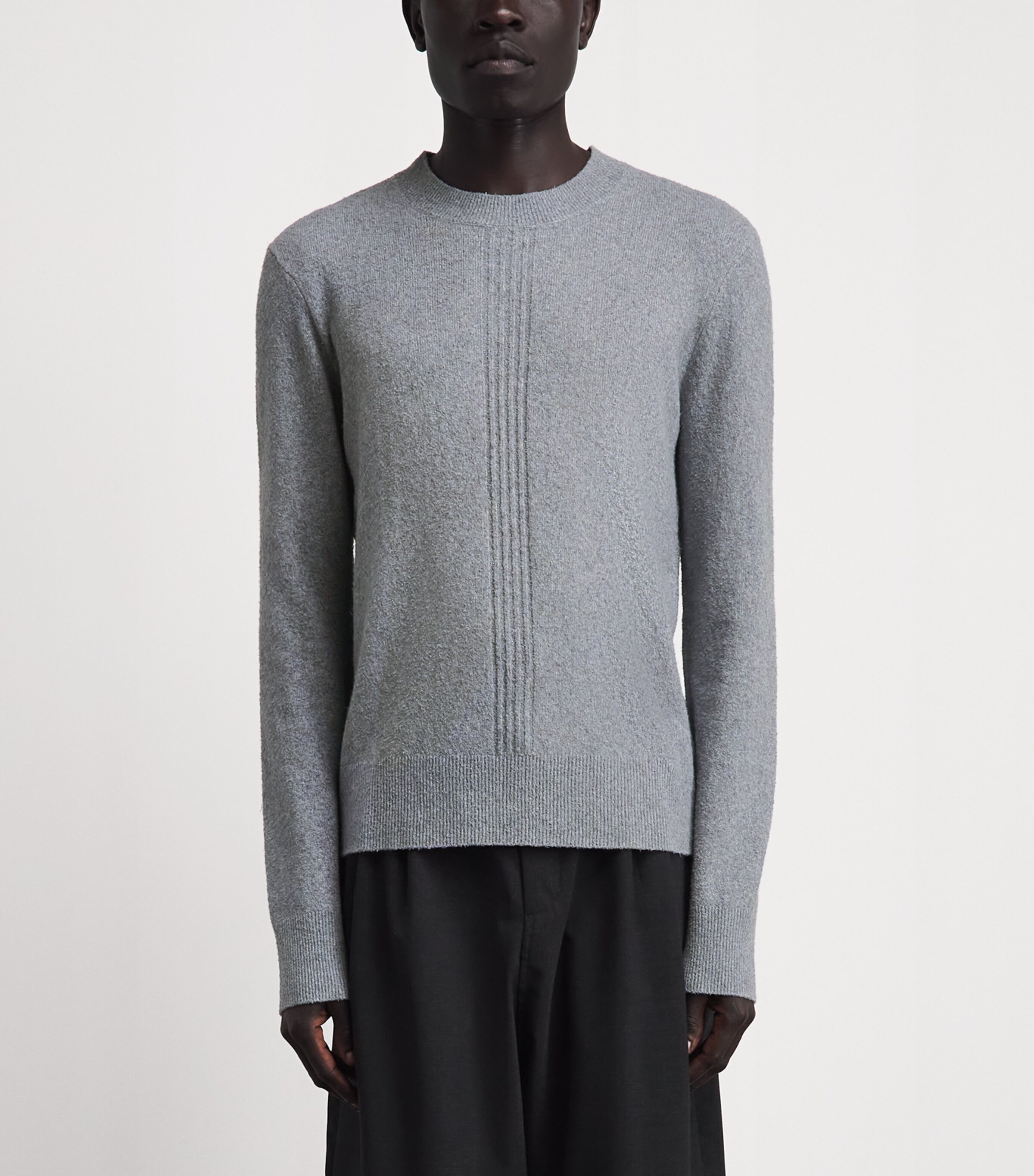Won Hundred Mens Cotton Knit Rune Sweater Bluish Grey Image 4