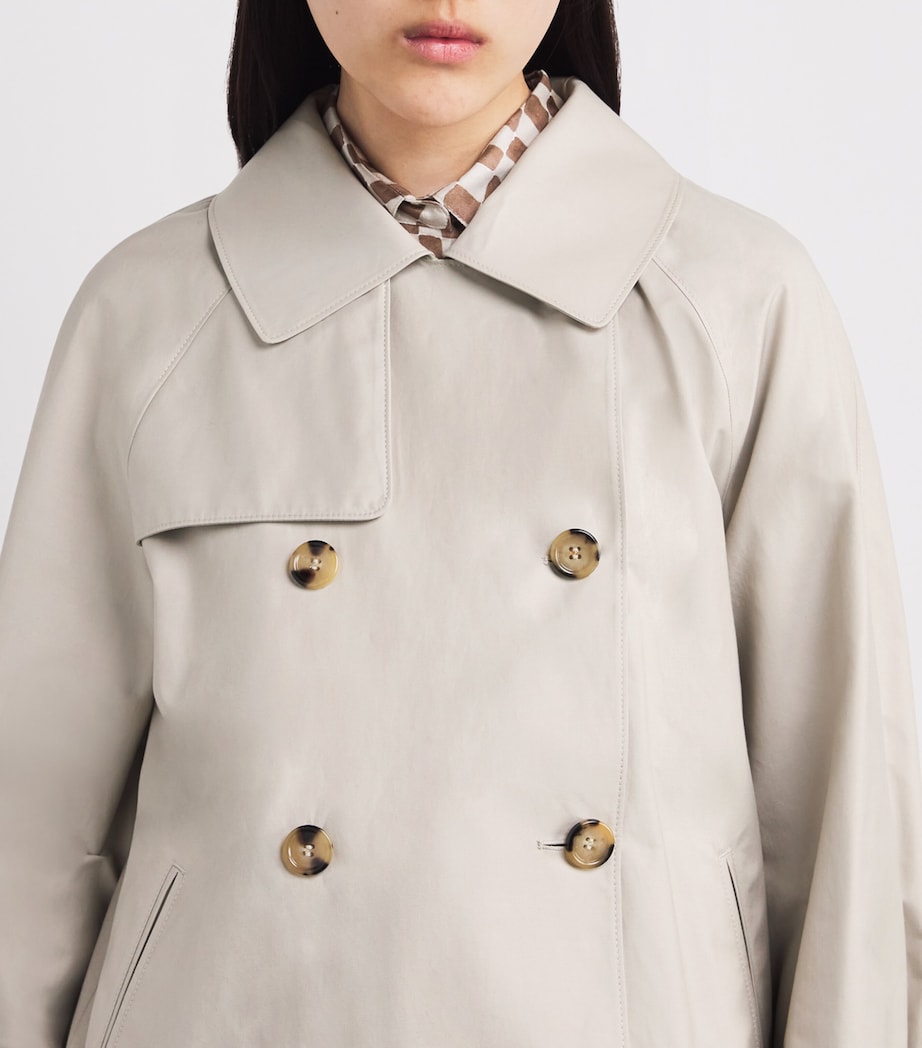 Cotton-Blend Trench Coat ECRU Image 6
