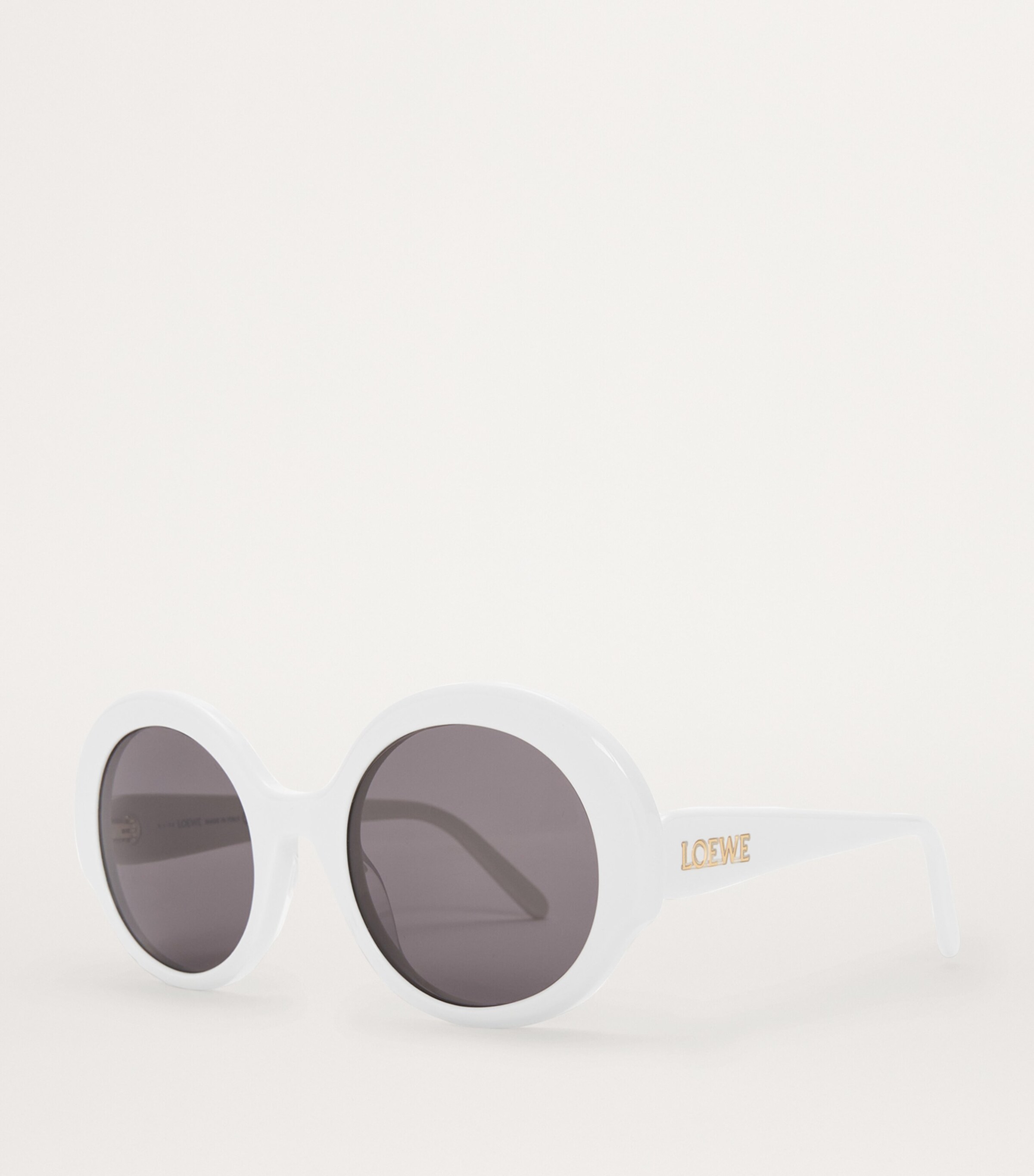 Thin Round Sunglasses WHITE/IVORY Image 2