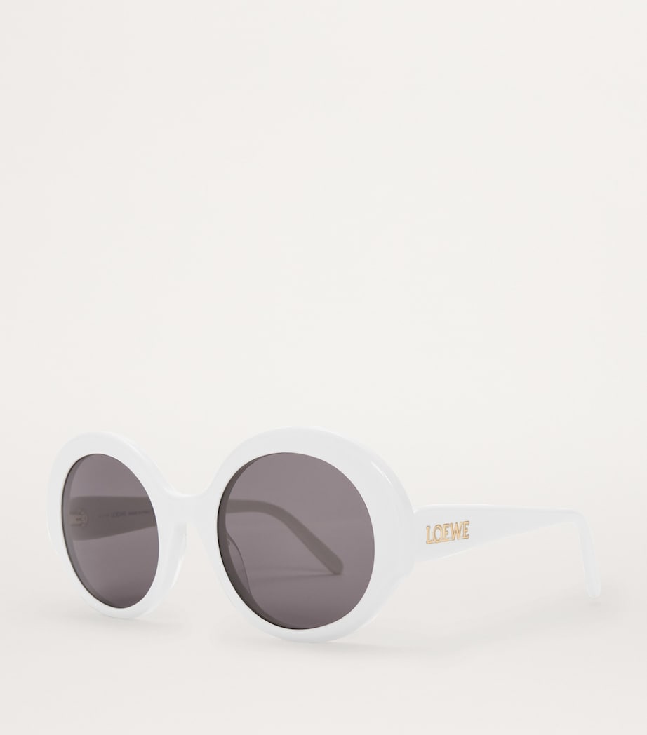 Thin Round Sunglasses WHITE/IVORY Image 2