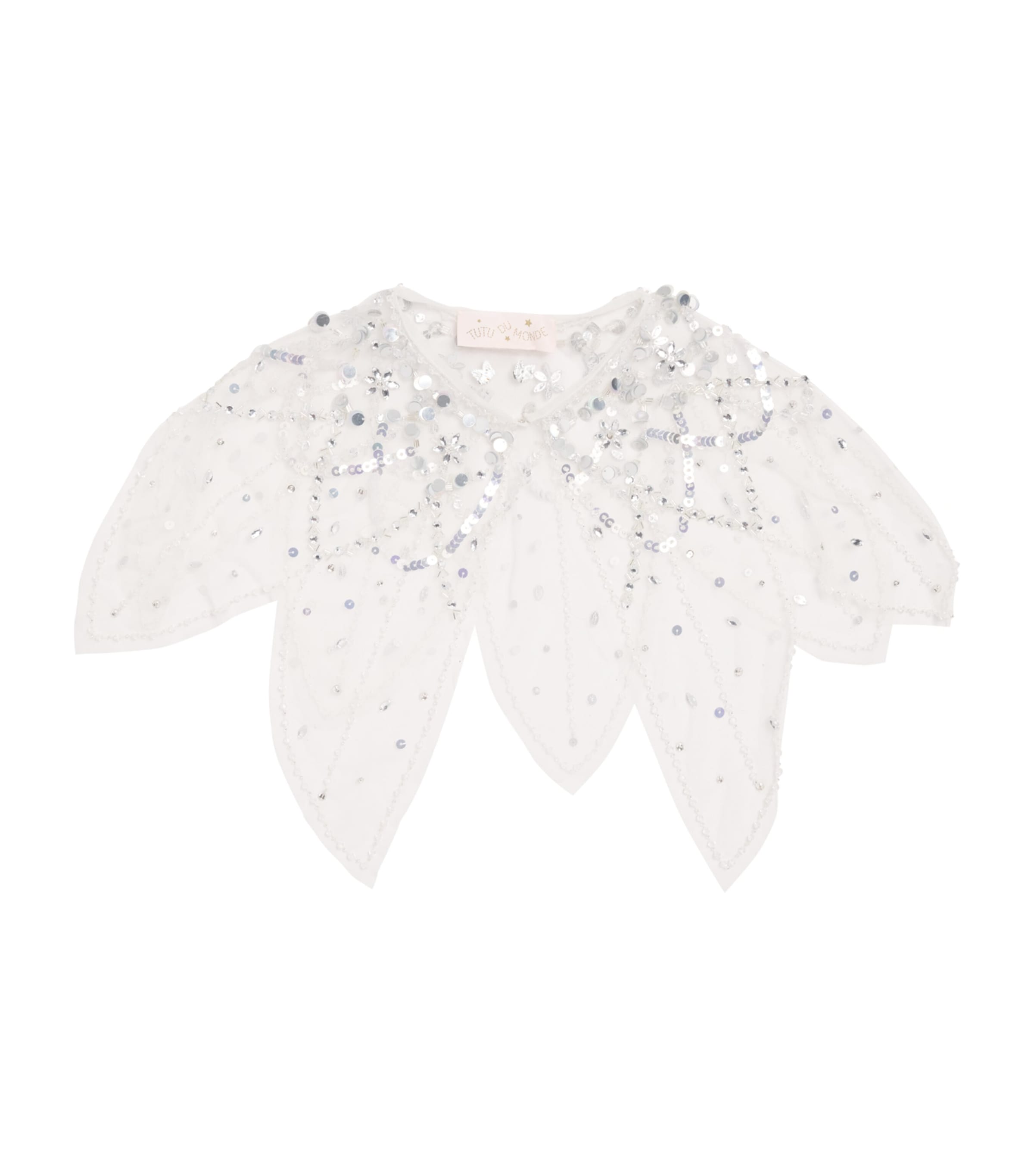 Tutu Du Monde Tulle Embellished Hall Of Mirrors Cape In White