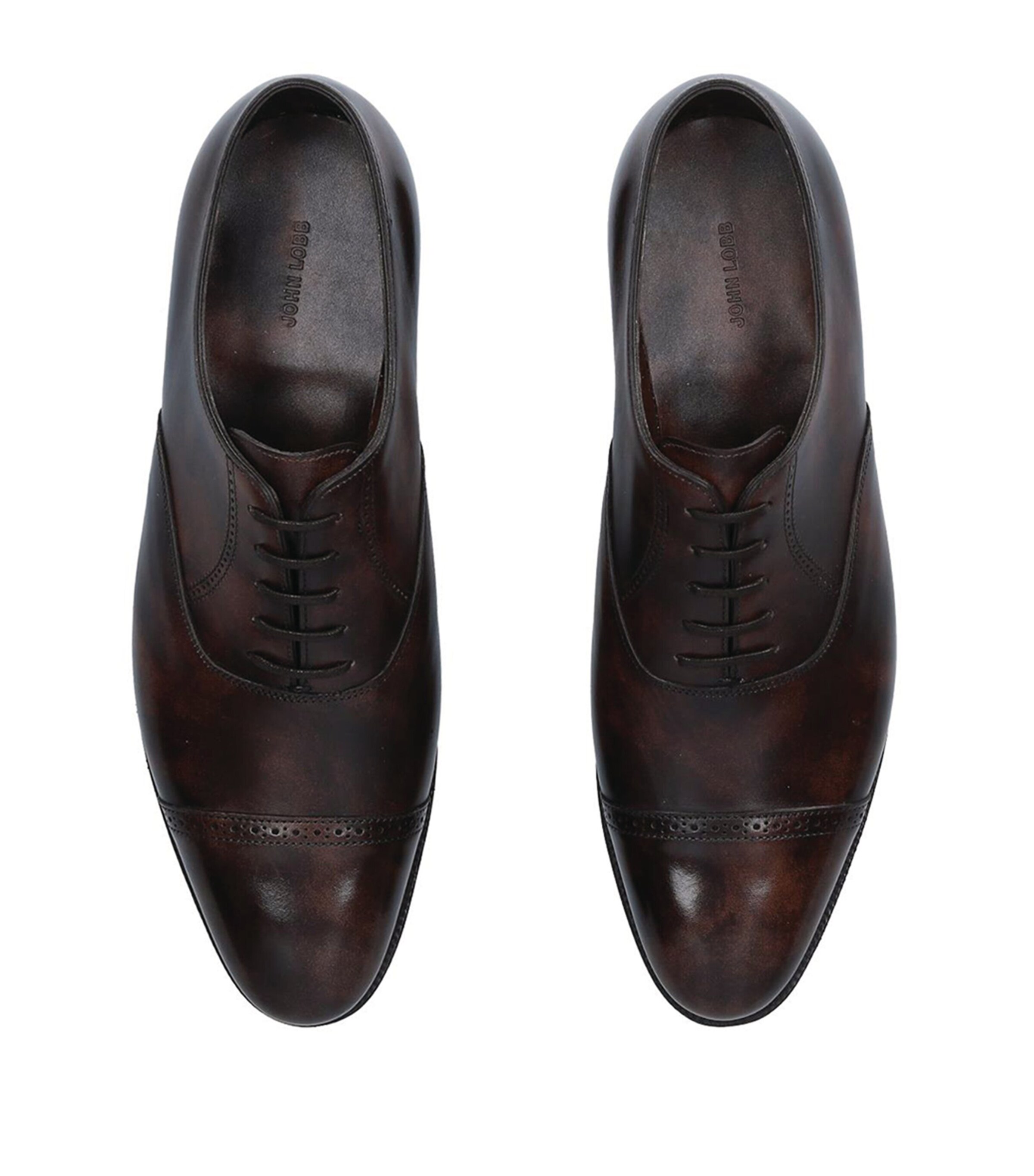 John Lobb Leather Museum Shoes Dark Brown Image 4