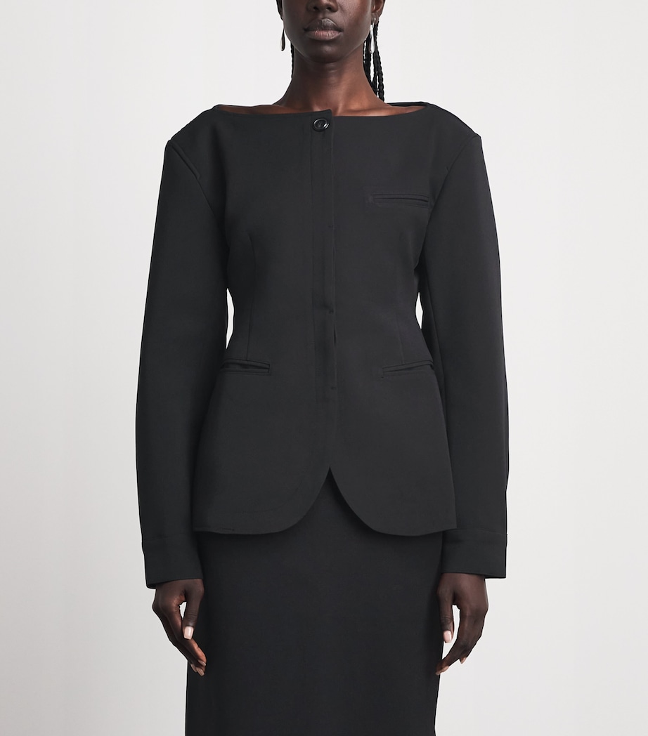 Source Unknown Womens Cinched Matteo Blazer Black Image 4