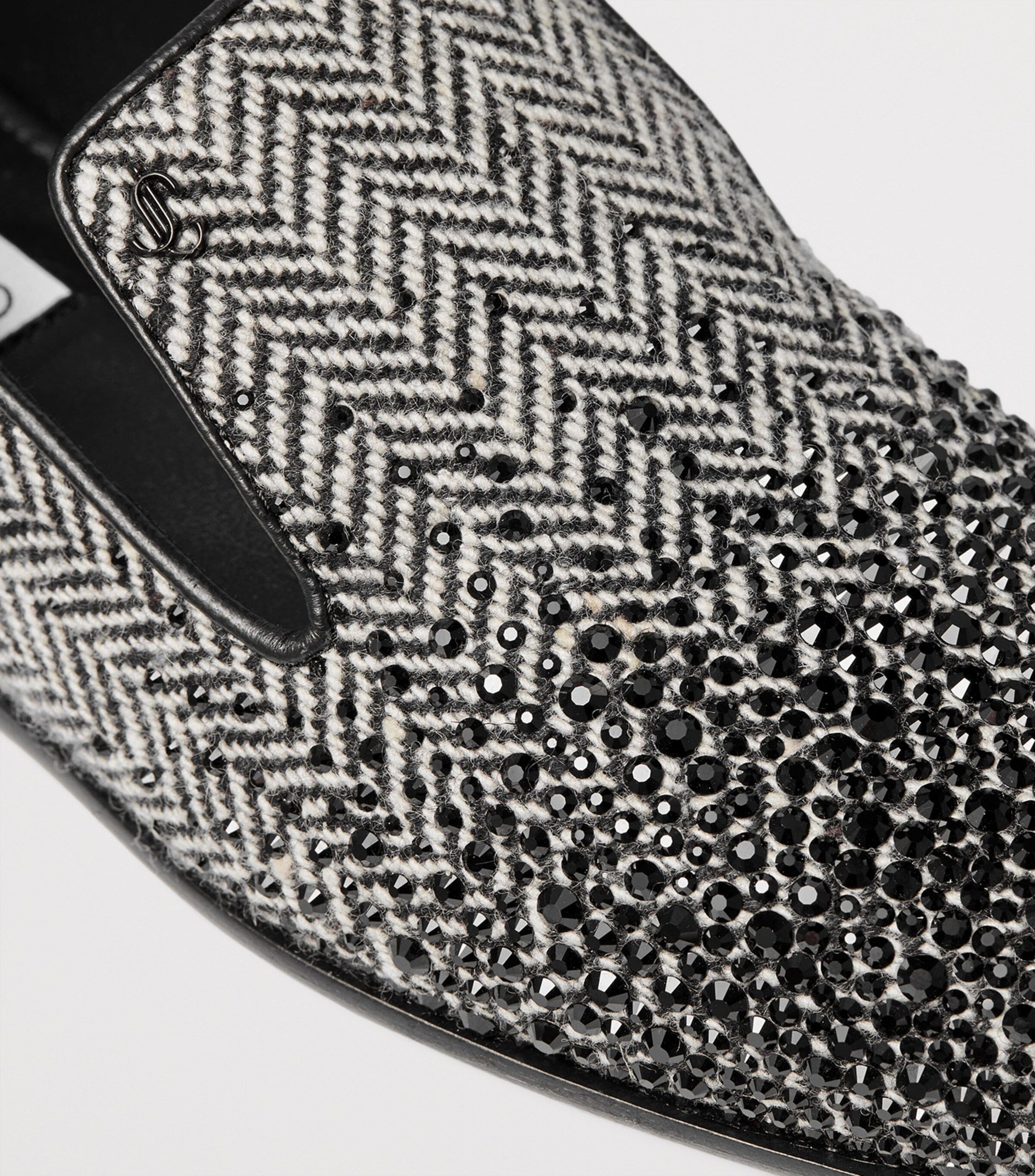 Jimmy Choo Eliot Crystal-Embellished Slippers Grey/black Mix Image 6