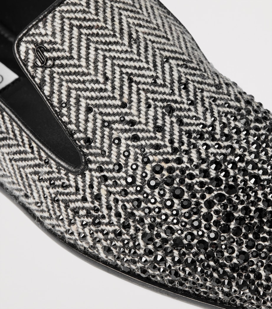 Jimmy Choo Eliot Crystal-Embellished Slippers Grey/black Mix Image 6