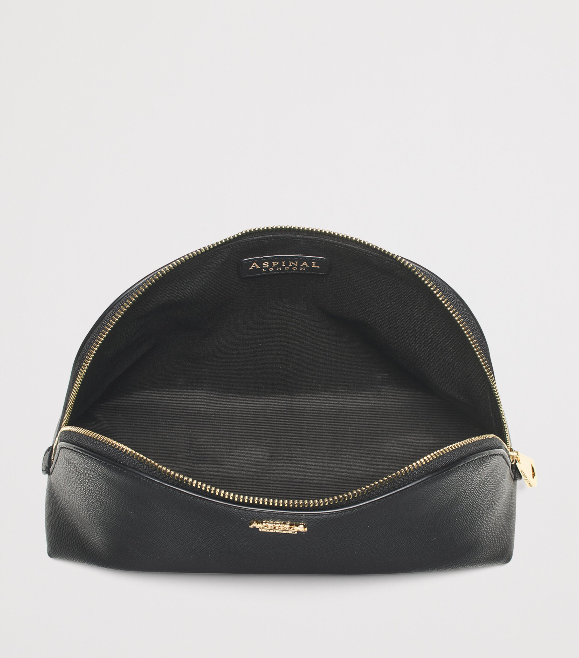 Large Leather Cosmetic Case BLACK Image 4