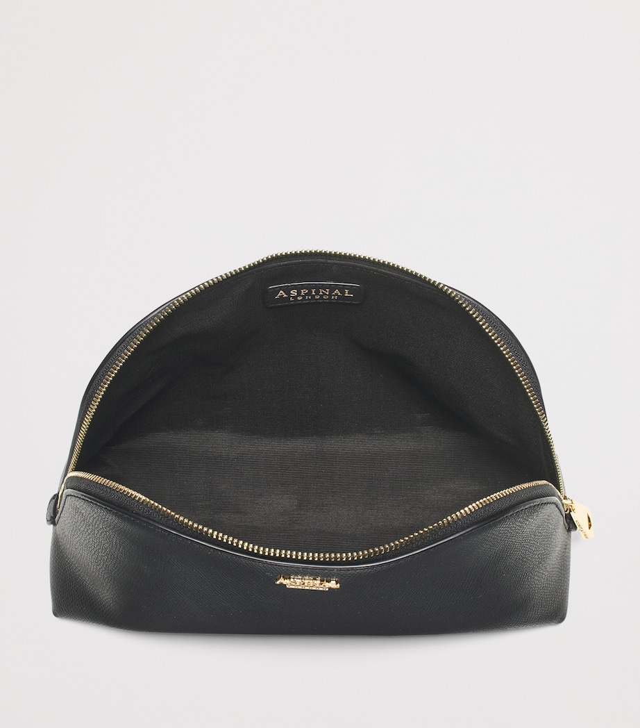 Large Leather Cosmetic Case BLACK Image 4