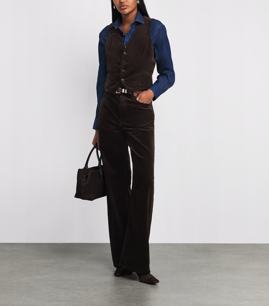 Cotton Corduroy Slim-Fit Waistcoat BROWN Image 2