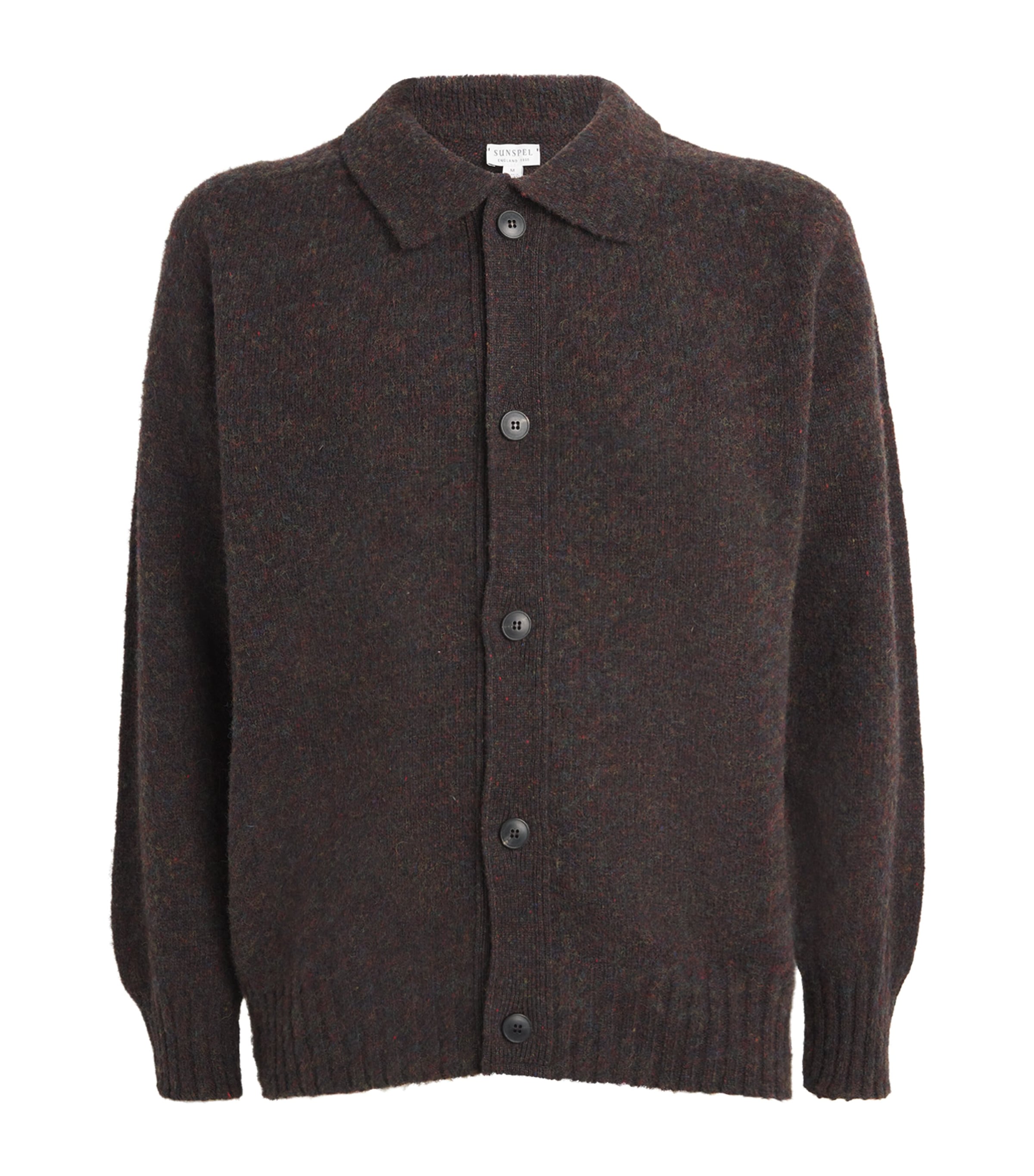 Wool Shetlan Cardigan MIDNIGHT MELANGE Image 1