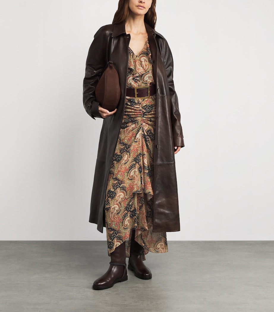 Silk Ruffle Kyrie Blouse NAVY MULTI Image 2