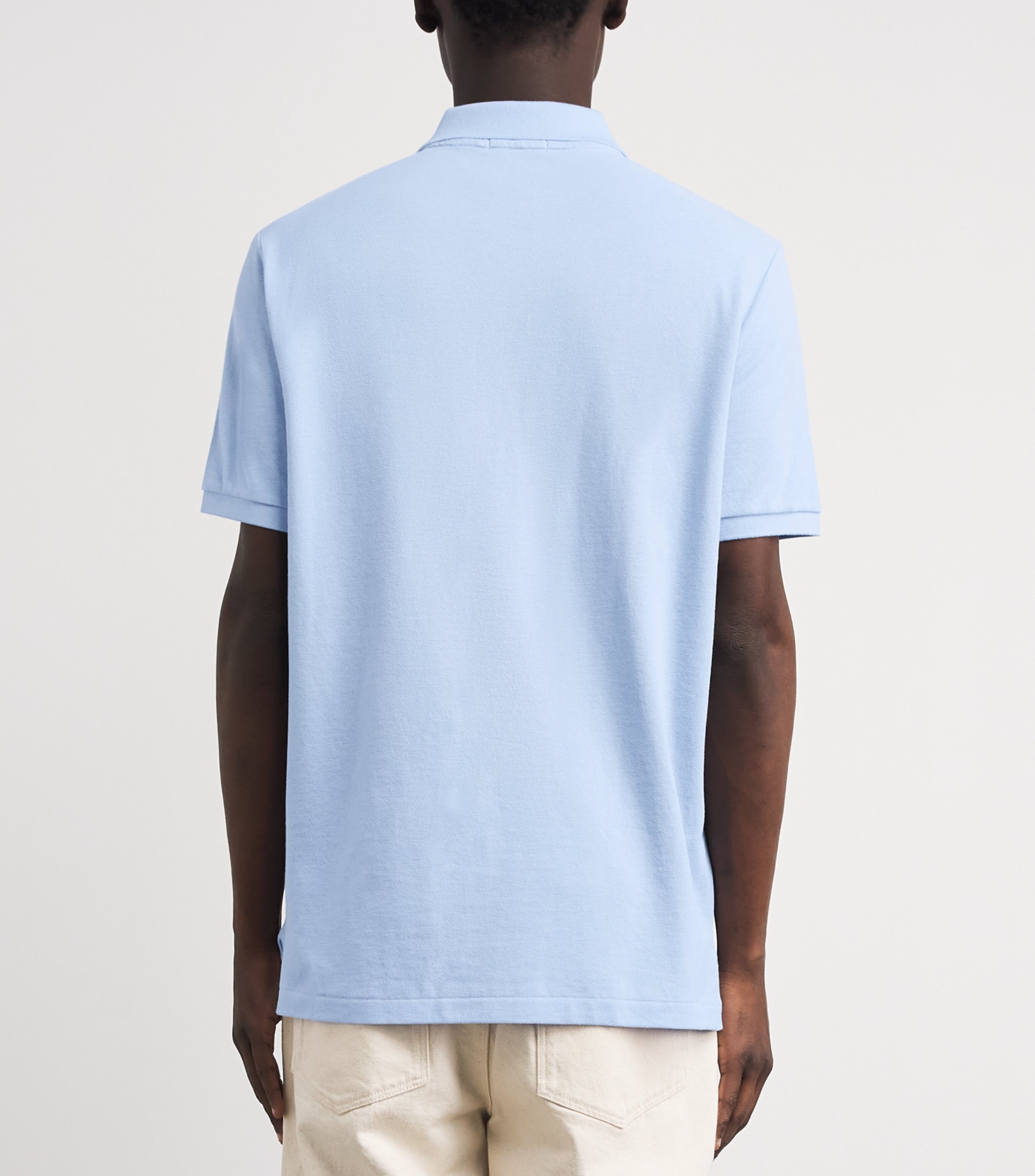 Polo Ralph Lauren Mens Cotton Mesh Custom-Fit Polo Shirt Pebble Image 5