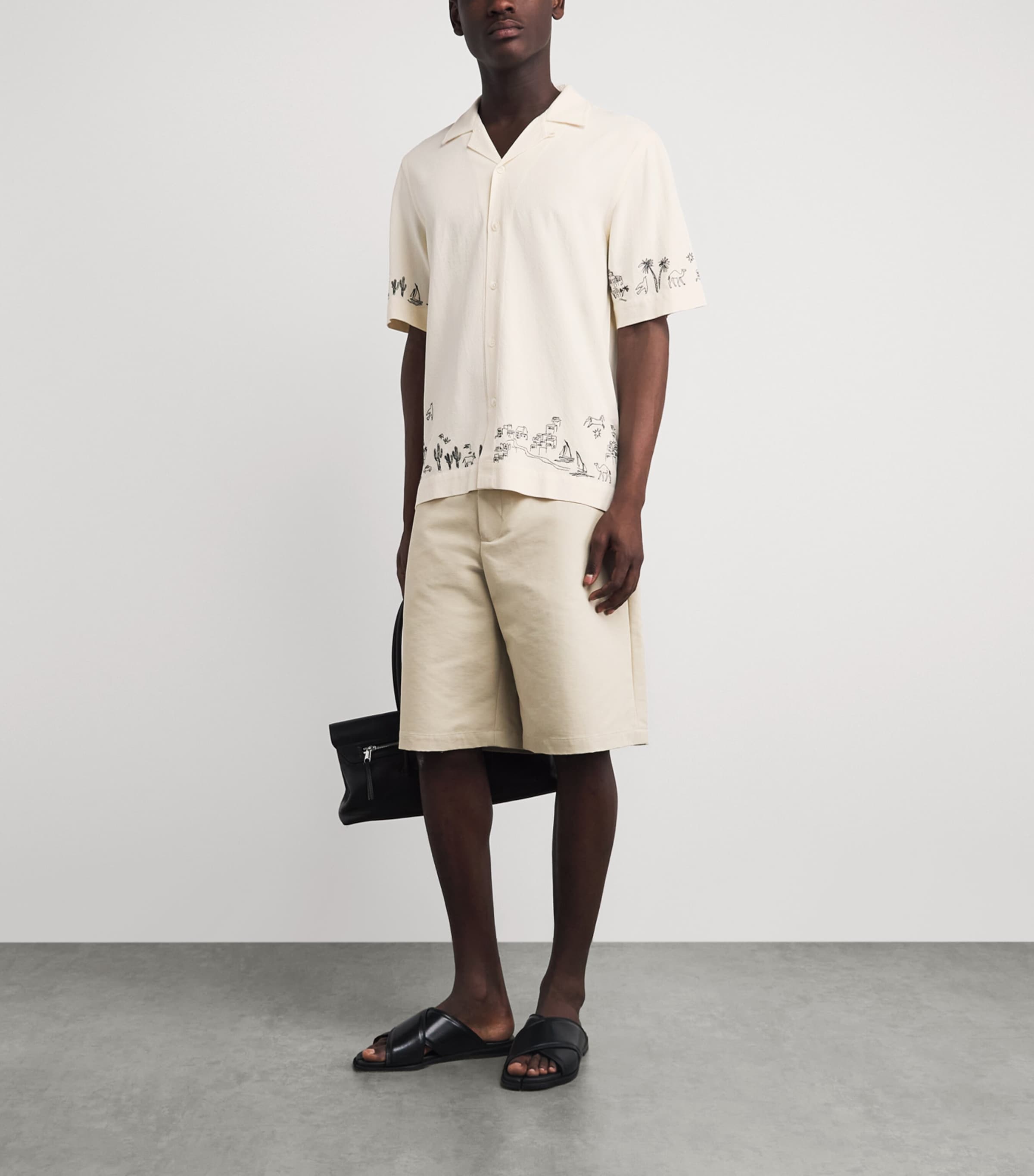 Paul Smith White Embroidered Short-Sleeve Shirt | Harrods UK