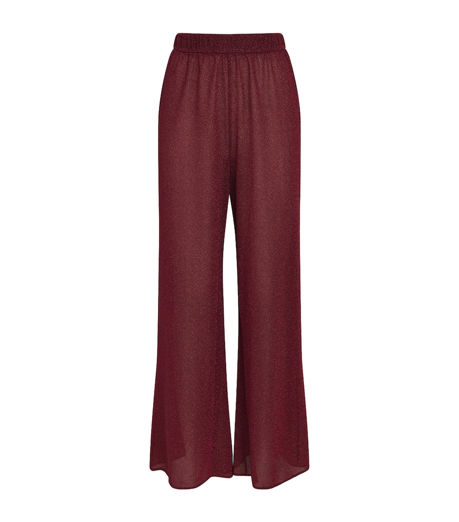 Metallic Lumiere Trousers BURGUNDY Image 1