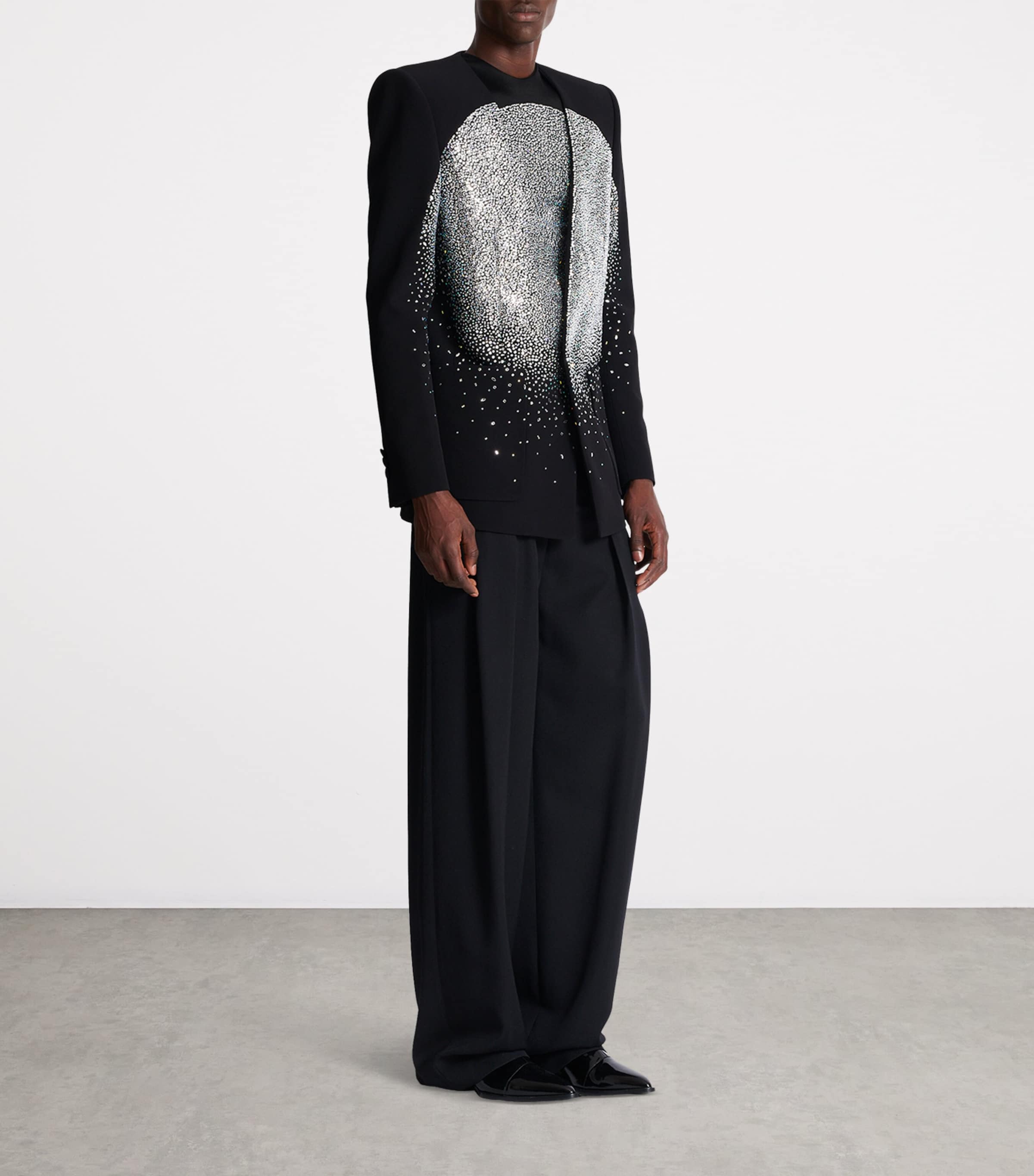 Rhinestone-Embellished Blazer EAW NOIR/CRISTAL Image 7