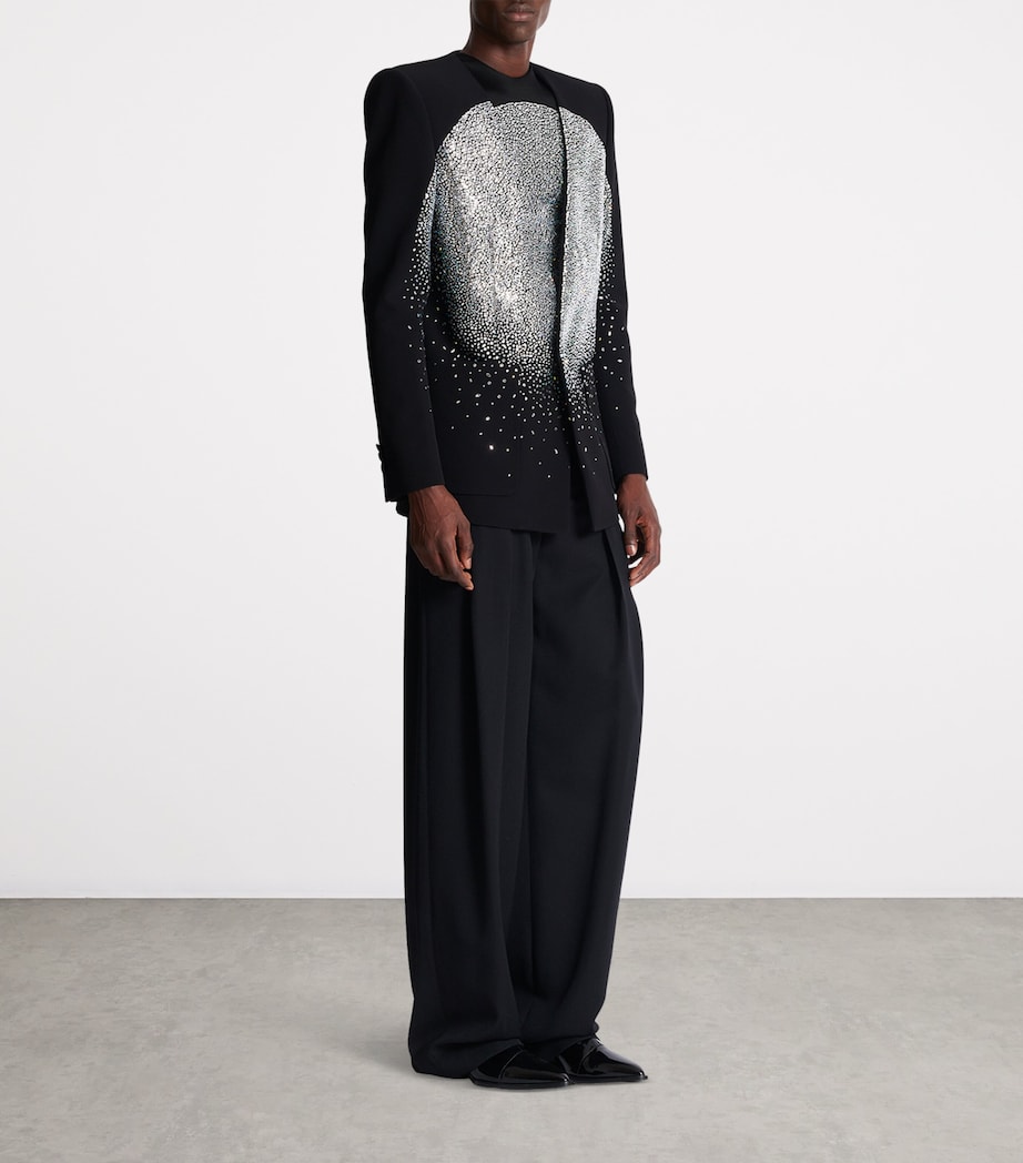 Rhinestone-Embellished Blazer EAW NOIR/CRISTAL Image 7
