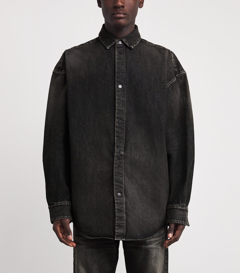 Denim Overshirt WORN BLACK Image 3
