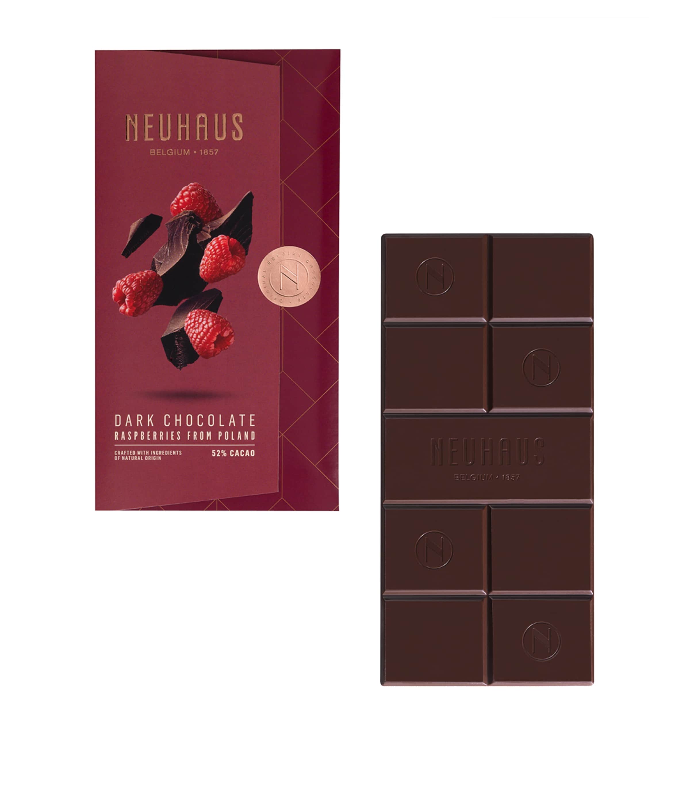 Raspberries and Dark Chocolate Bar (100g) NO COLOUR Image 3