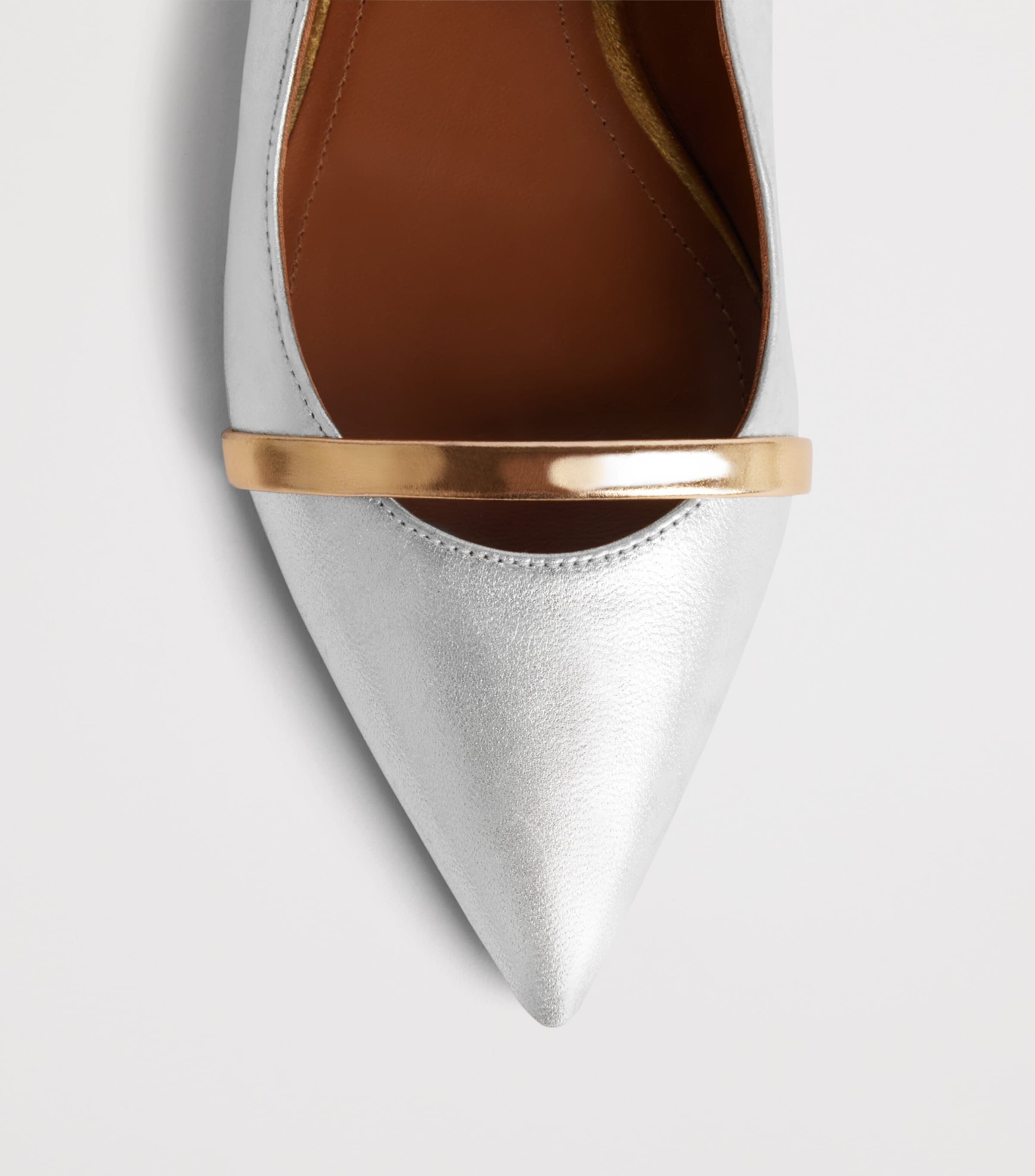 Malone Souliers Metallic Leather Maureen Mules Silver Image 5