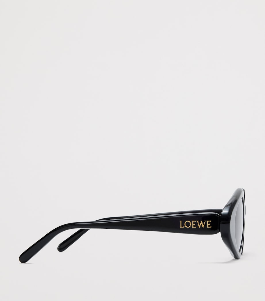 Acetate Triangle Slim Sunglasses BLACK Image 3