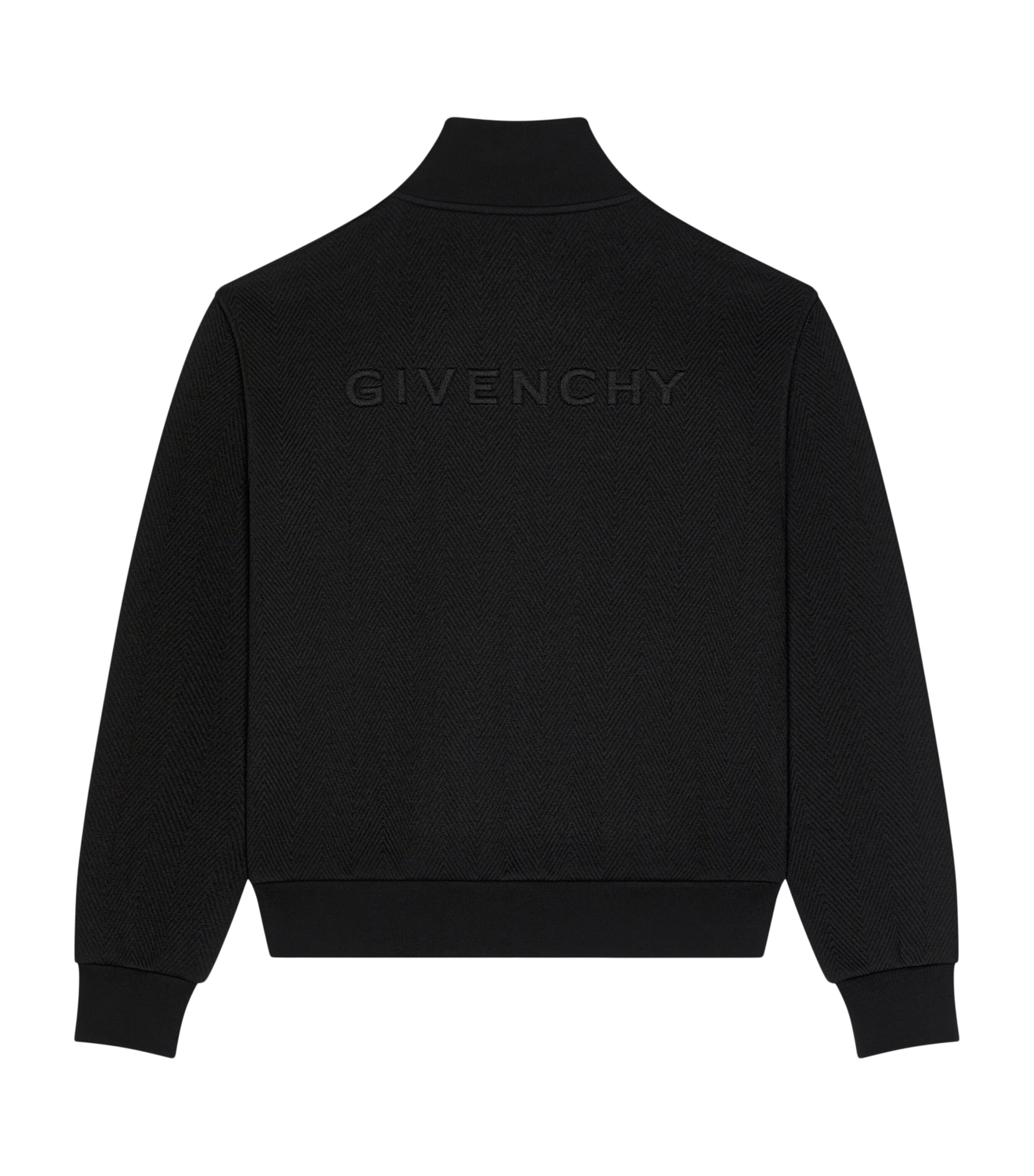 Givenchy Mens Herringbone Zip-Up Sweatshirt Image 4
