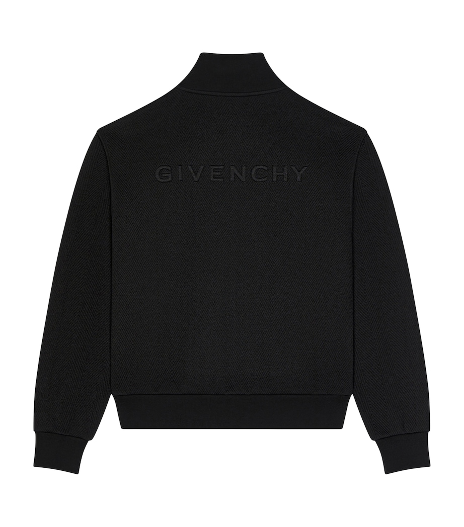 Givenchy Mens Herringbone Zip-Up Sweatshirt Image 4