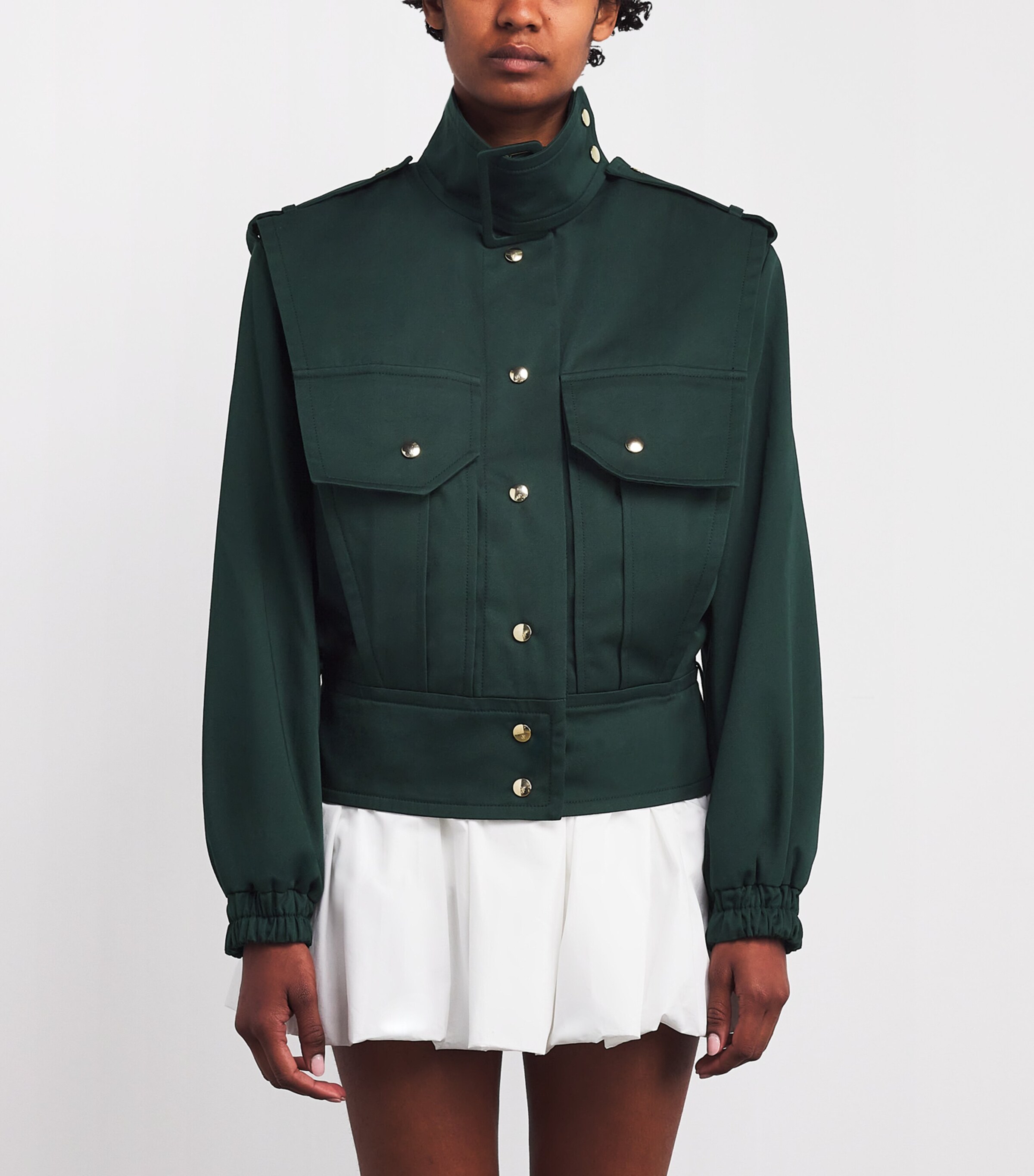 Belted Blouson Jacket 0074 GARDEN GREEN Image 3