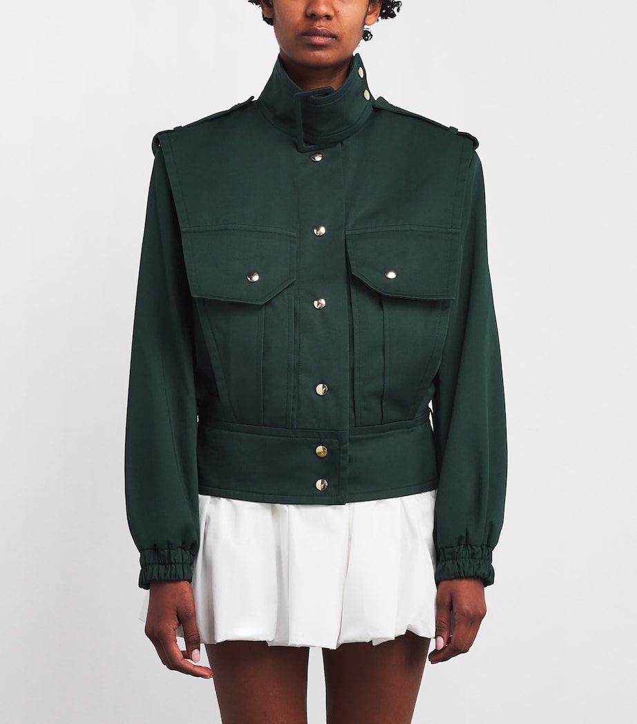 Belted Blouson Jacket 0074 GARDEN GREEN Image 3