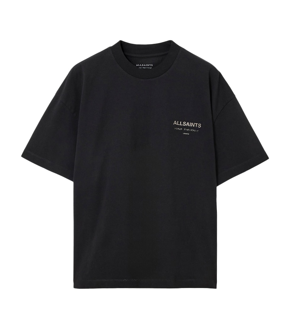 Organic Cotton Underground T-Shirt JET BLACK/LEOPARD Image 1