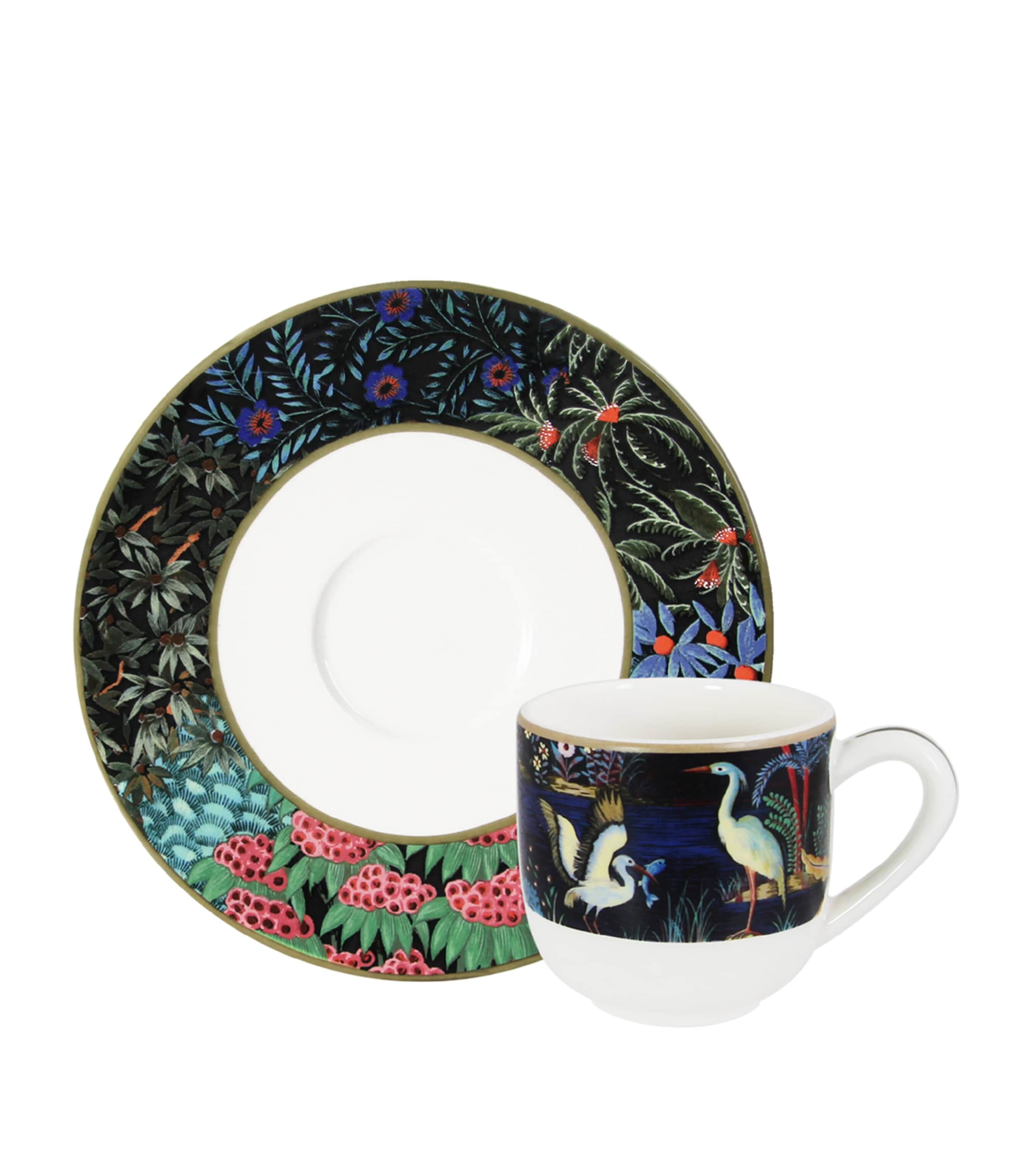 Gien Jardin Du Palais Espresso Cup And Saucer