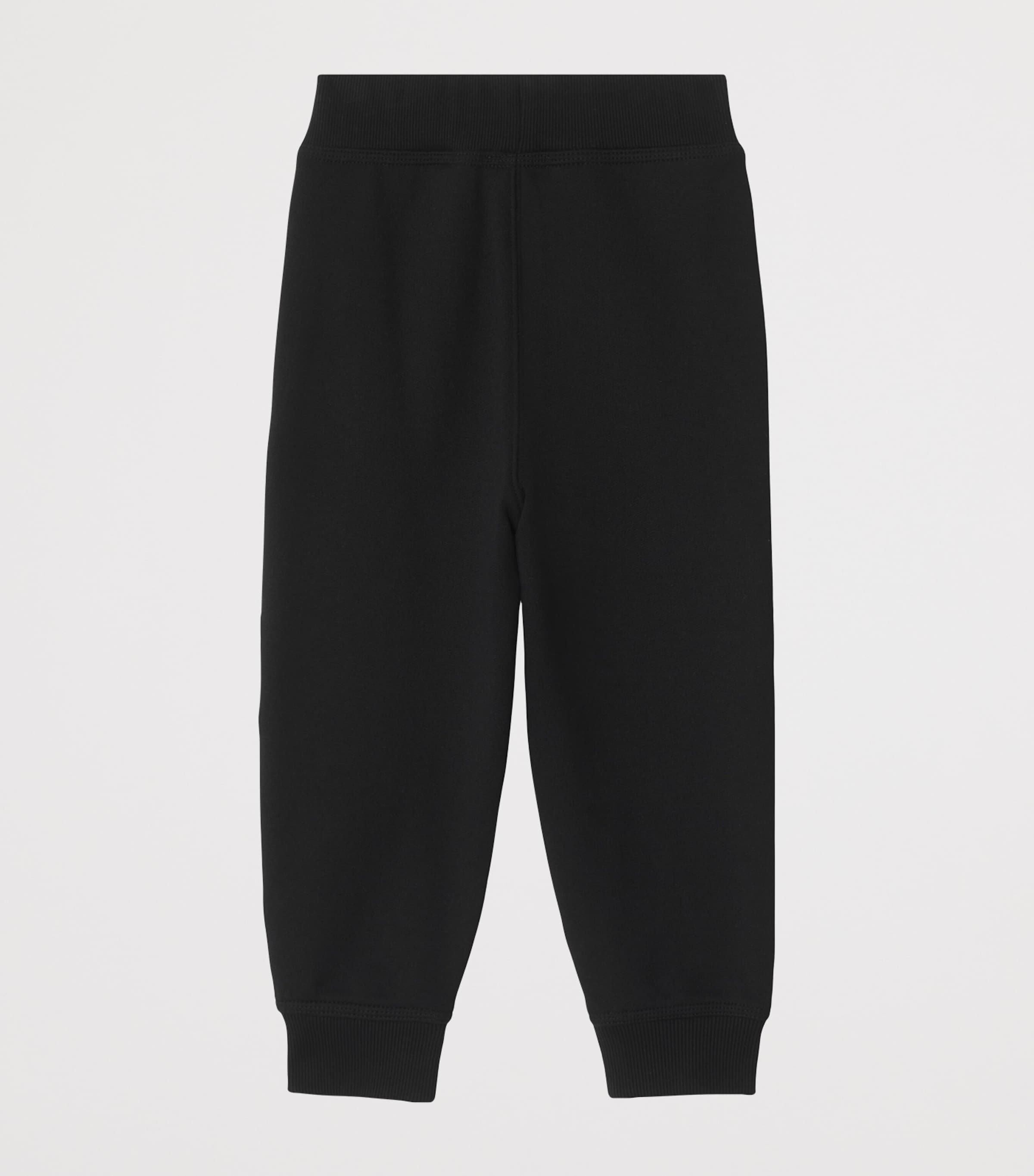 Burberry Kids Cotton Check-Trim Sweatpants (3-12 Years) Black Image 2