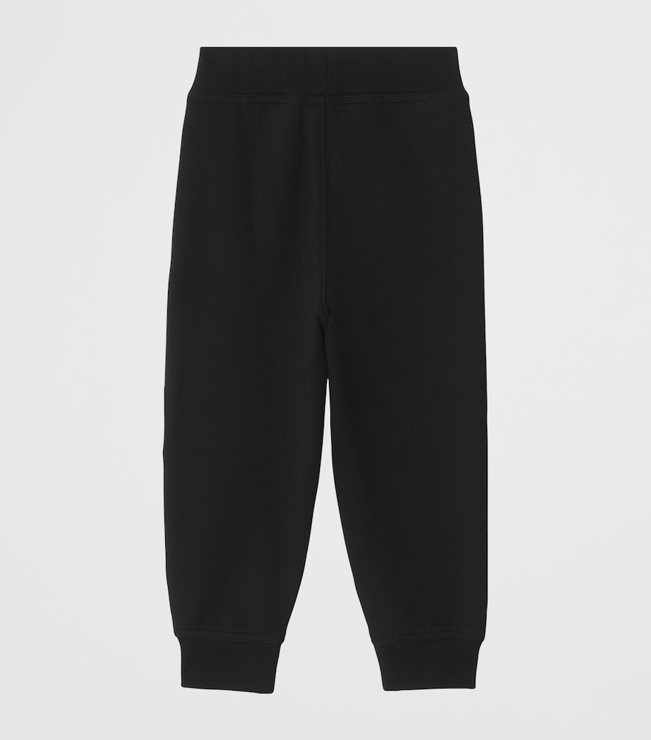 Cotton Check-Trim Sweatpants (3-12 Years) BLACK Image 2