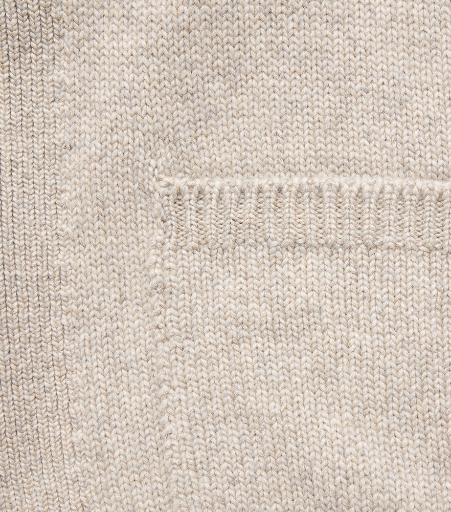Johnstons Of Elgin Womens Cashmere-Cotton Bay Cardigan Sea Shell Image 6