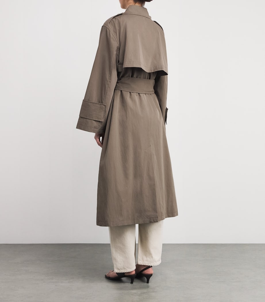Cotton-Blend Siena Trench Coat MUD Image 4