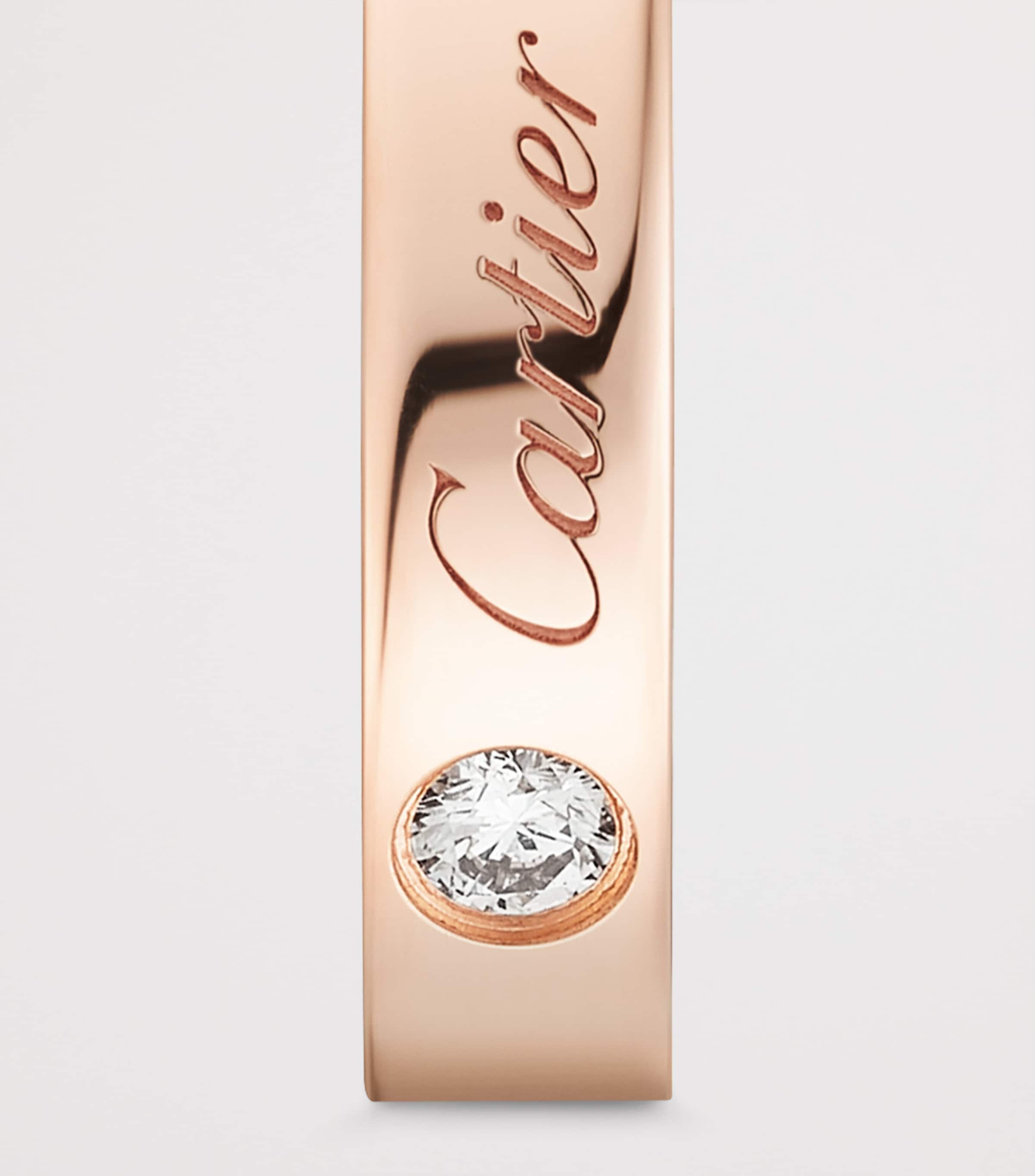 Cartier Rose Gold and Diamond C de Cartier Wedding Band (3mm) Rose Gold Image 8