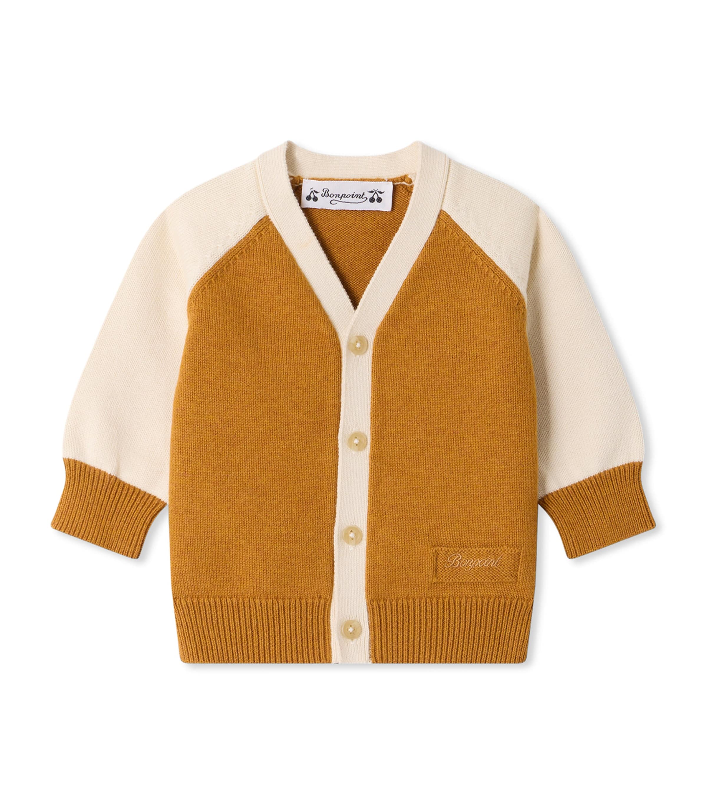 Bonpoint Cotton Cardigan (6-18 Months) Upb Ocre Image 1