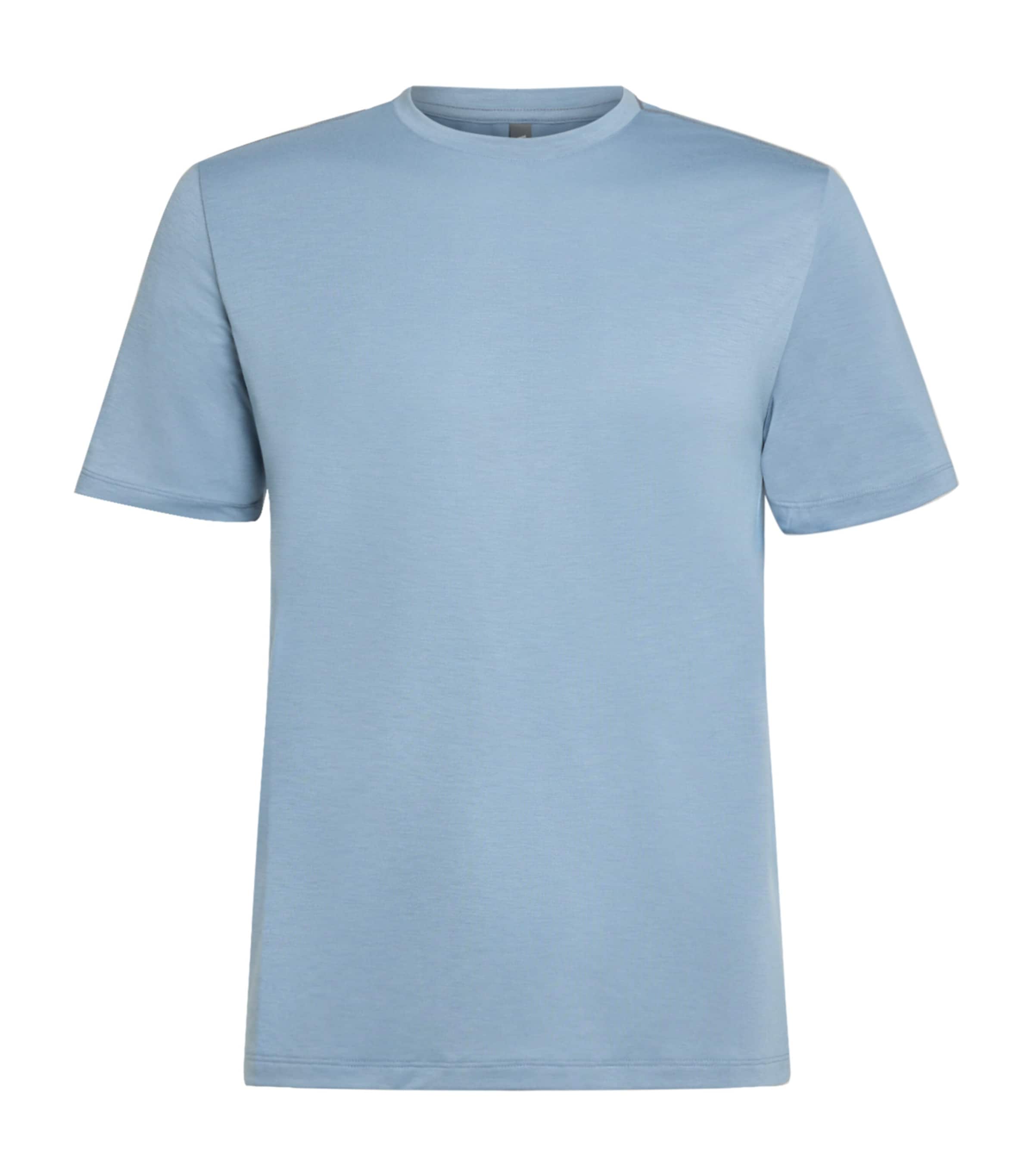 Vuori Mens Current Tech Short-sleeve Stretch-woven T-shirt Pond In Blue
