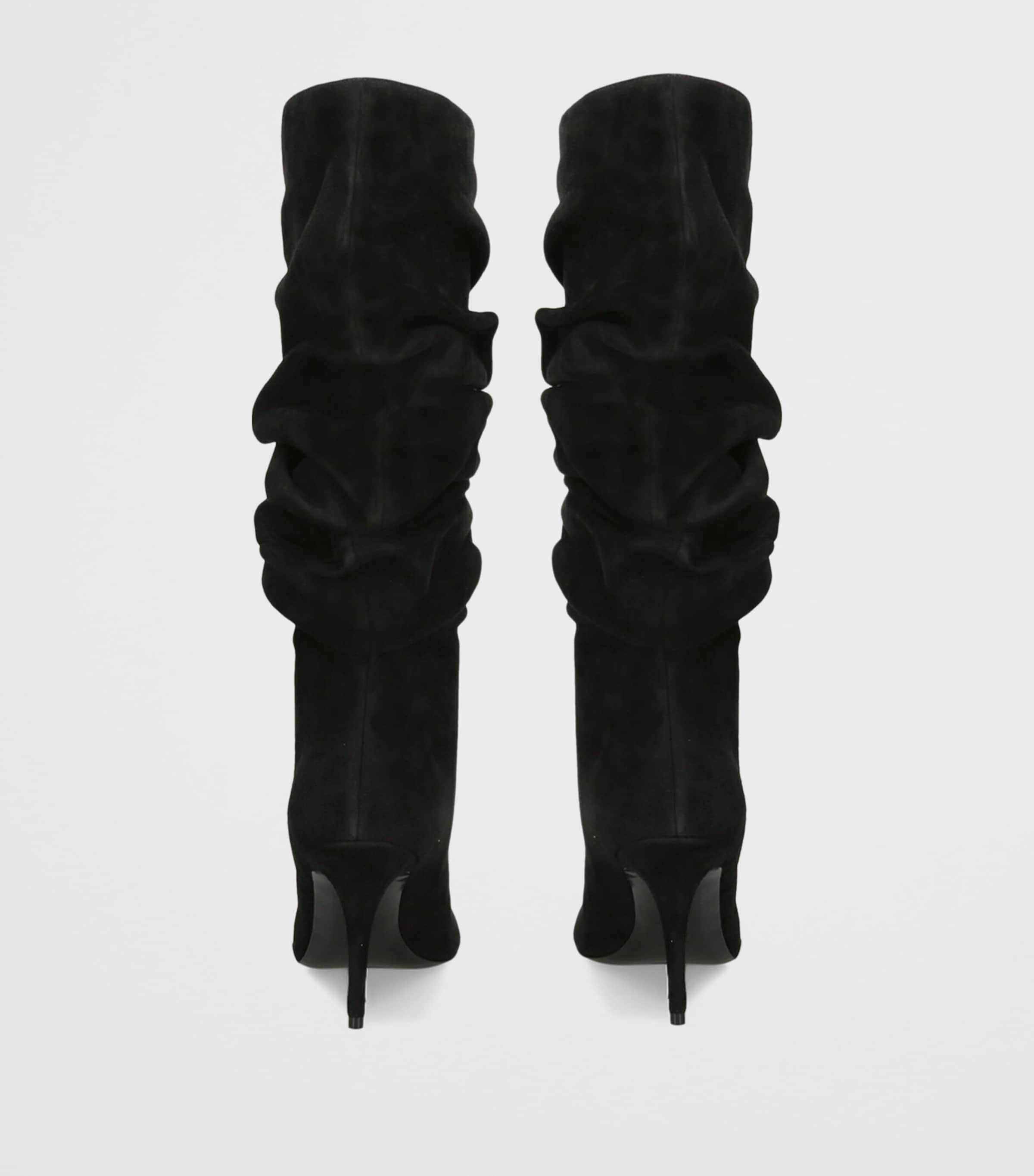 Amina Muaddi Suede Anok Boots 90 Black Image 3