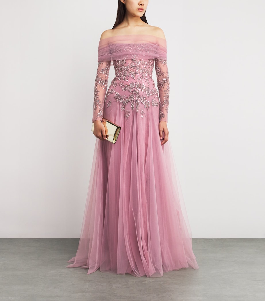 Tulle Embellished Off-The-Shoulder Gown 151906 ZEPHYR Image 2