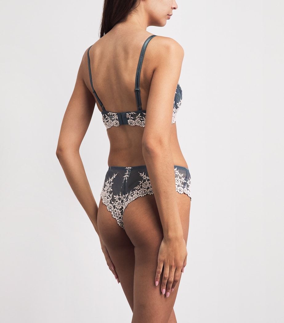 Wacoal Womens Embrace Lace Underwired Bra Drk Slte/cld Pnk Image 3