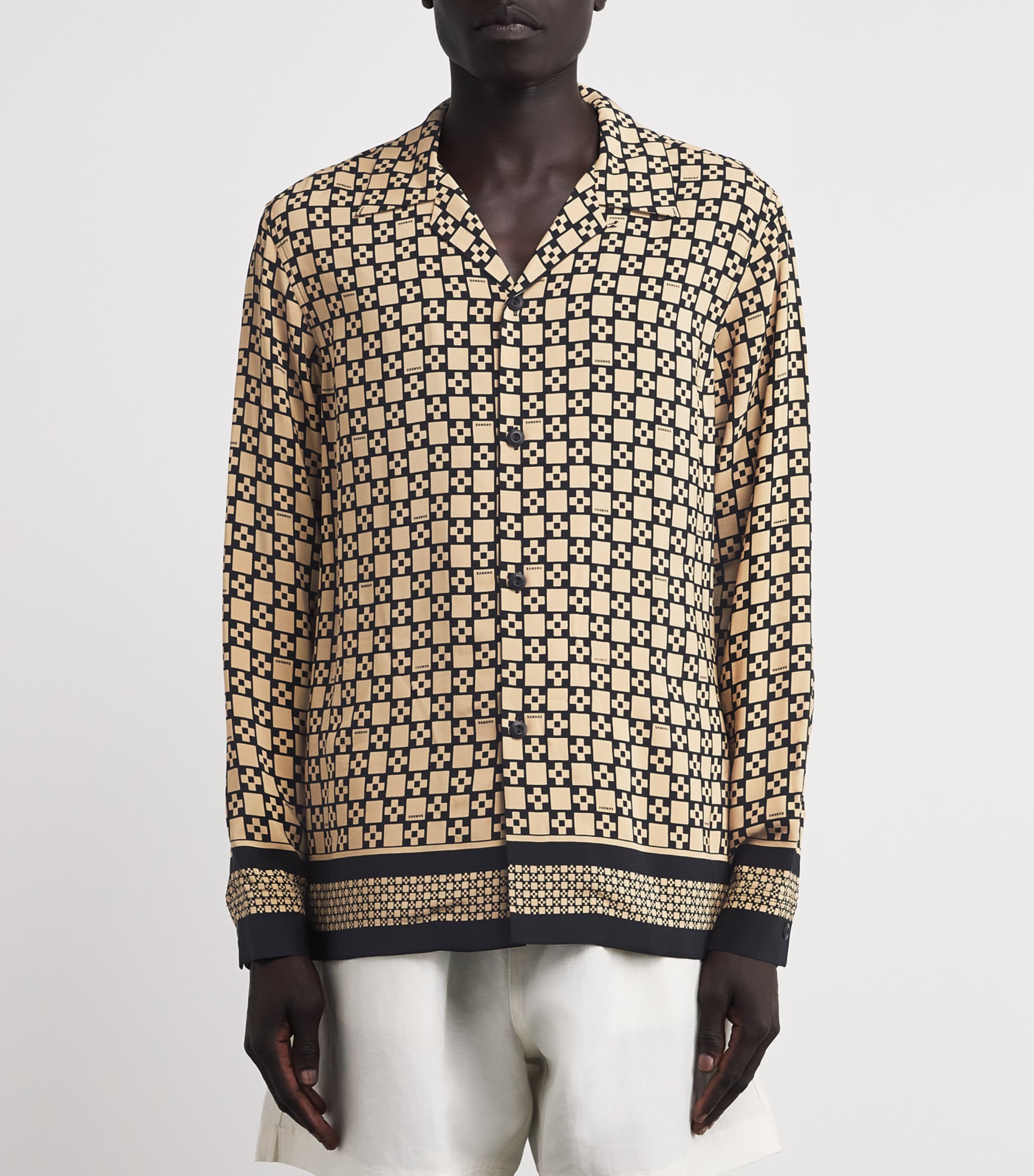 Check Long-Sleeve Shirt BEIGE Image 3