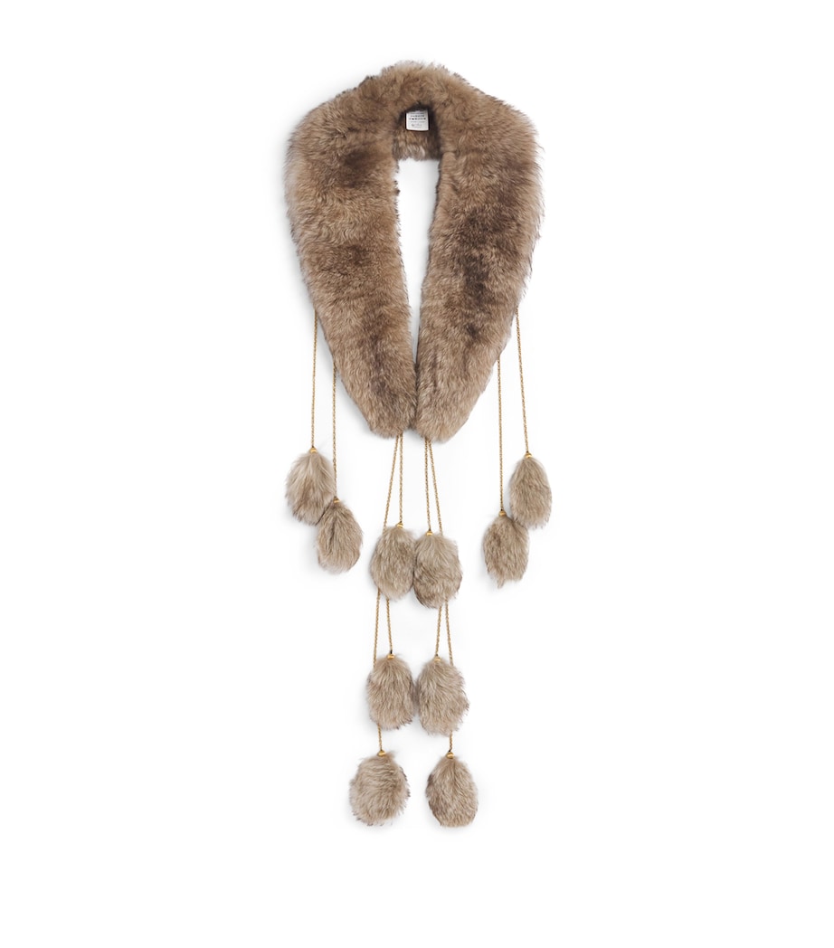 Lambskin Treasure Tails Scarf SILVER Image 1