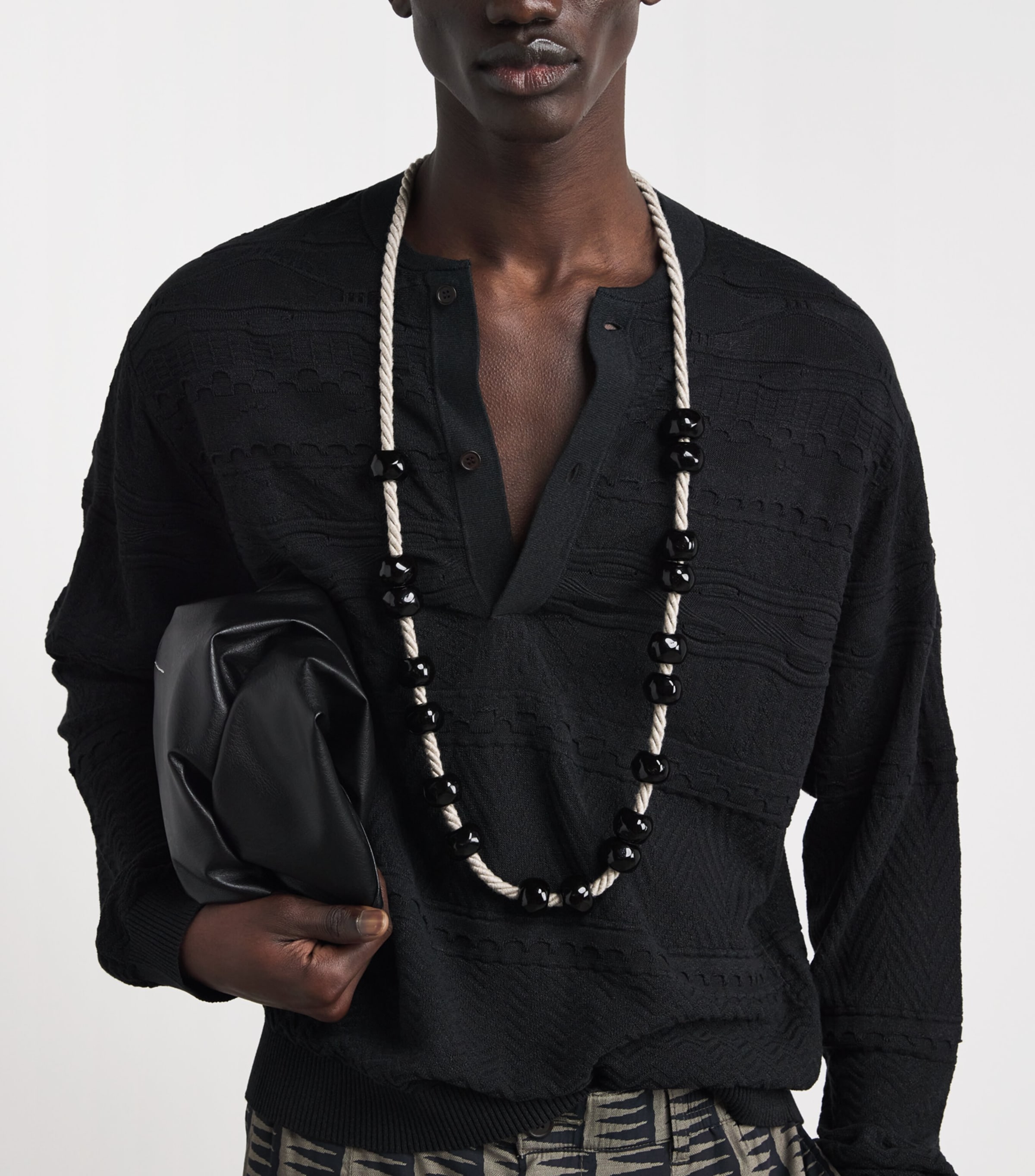 Emporio Armani Beaded Rope Necklace Image 2