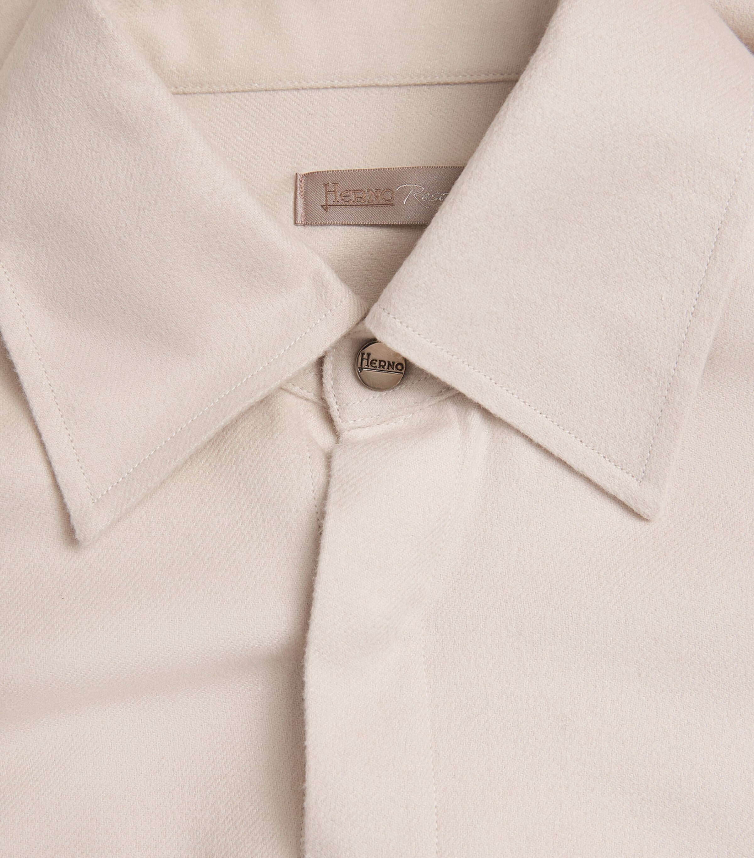 Herno Mens Silk-Cashmere Shirt Chantilly Image 6