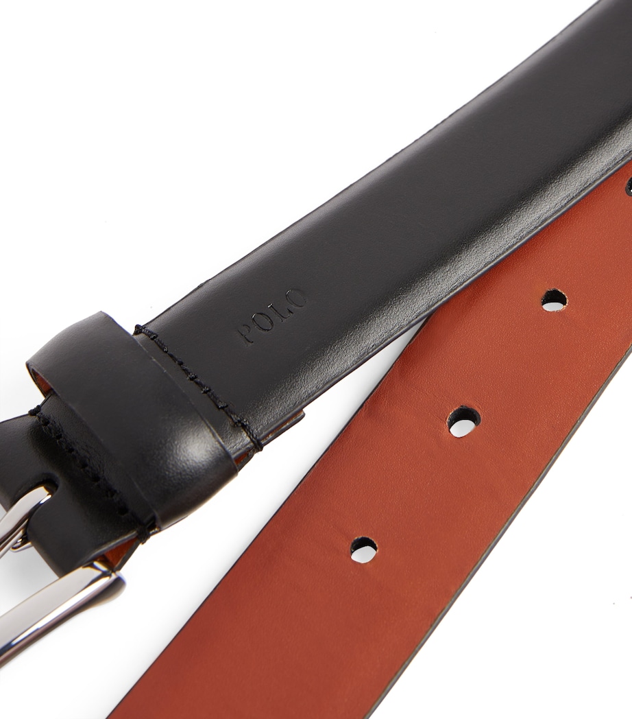 Leather Harness Dress Belt BLACK Image 8