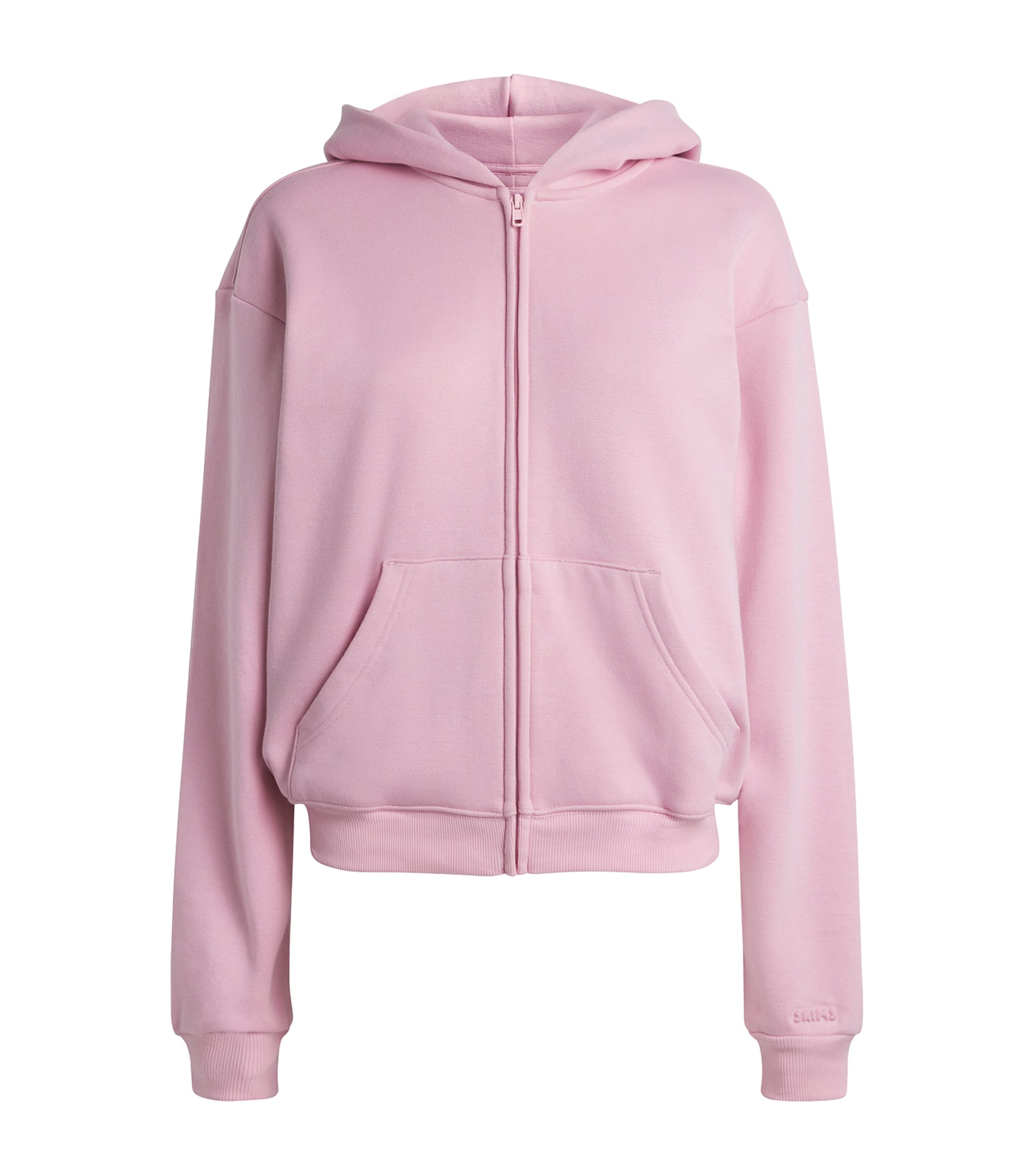 Skims Womens Cotton-Blend Fleece Zip-Up Hoodie Halite Image 1