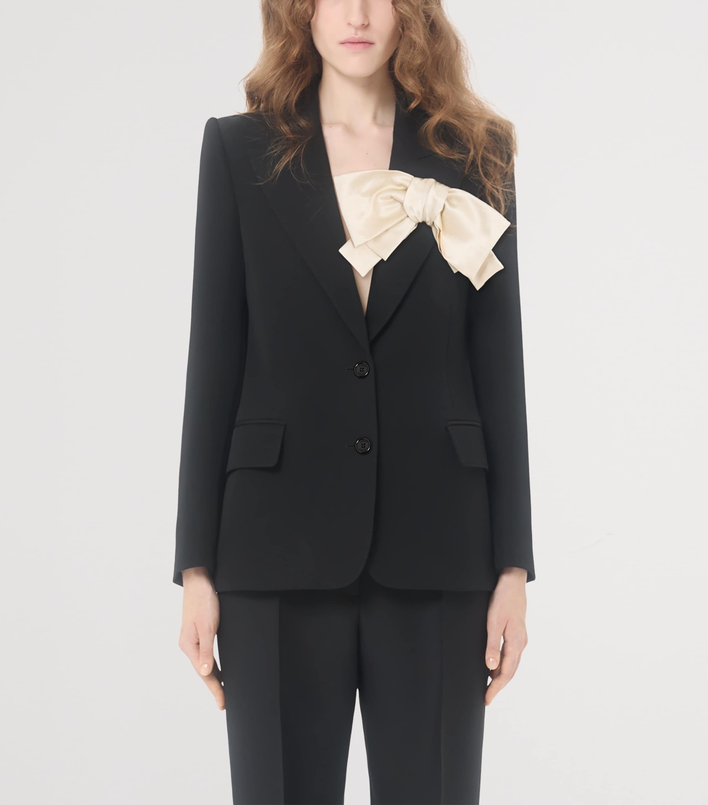 Virgin Wool-Silk Blazer 0NA Image 2